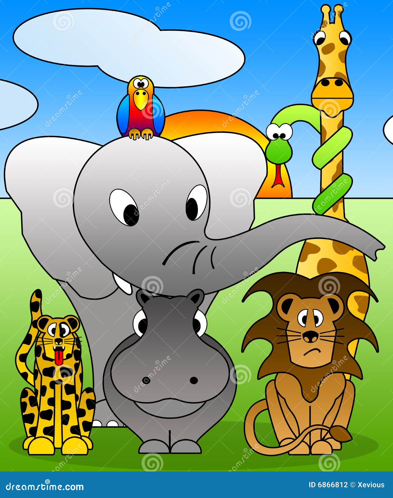 Zoo De Dessins Animes Illustration Stock Illustration Du Animes 6866812