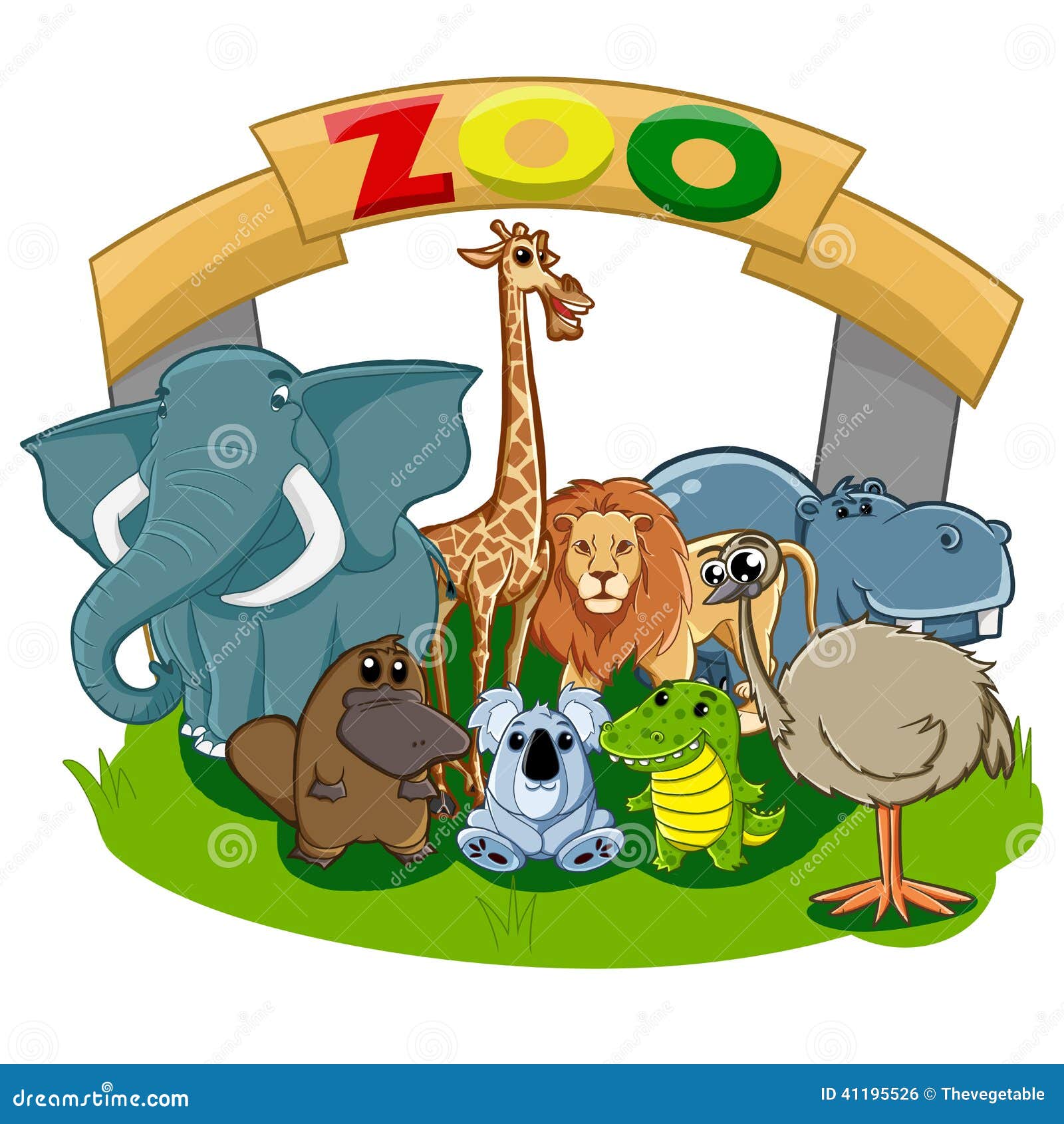 Zoo stock illustration. Illustration of creature, adorable - 41195526