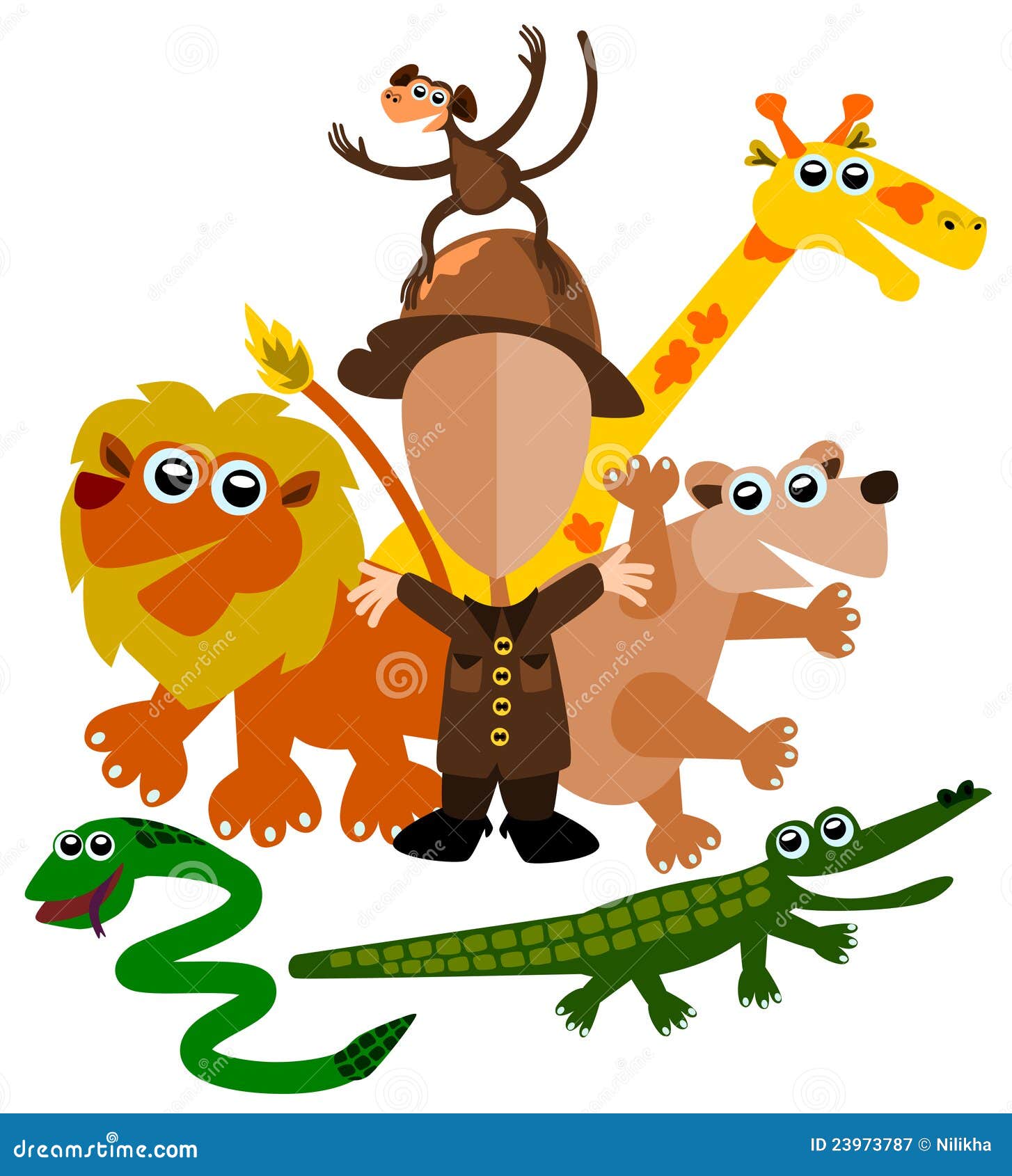 Keeper Cartoons, Illustrations & Vector Stock Images - 7837 Pictures to ... Girl Cartoon Zoo Keeper