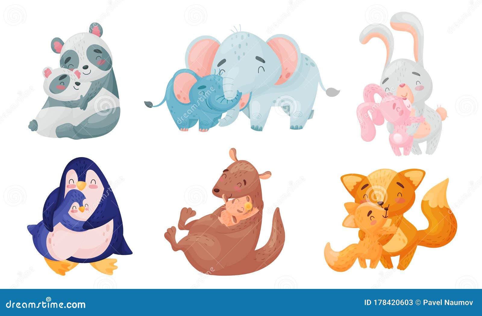 Zoo Mom Animals with Their Cubs Hugging and Cockering Them Vector Set Stock  Vector - Illustration of apple, adorable: 178420603