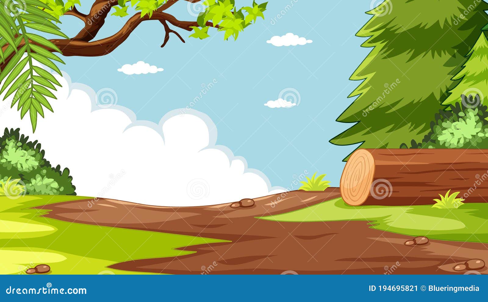Zoo Park without Animal with Blank Sky Scene Stock Vector - Illustration of  clip, design: 194695821