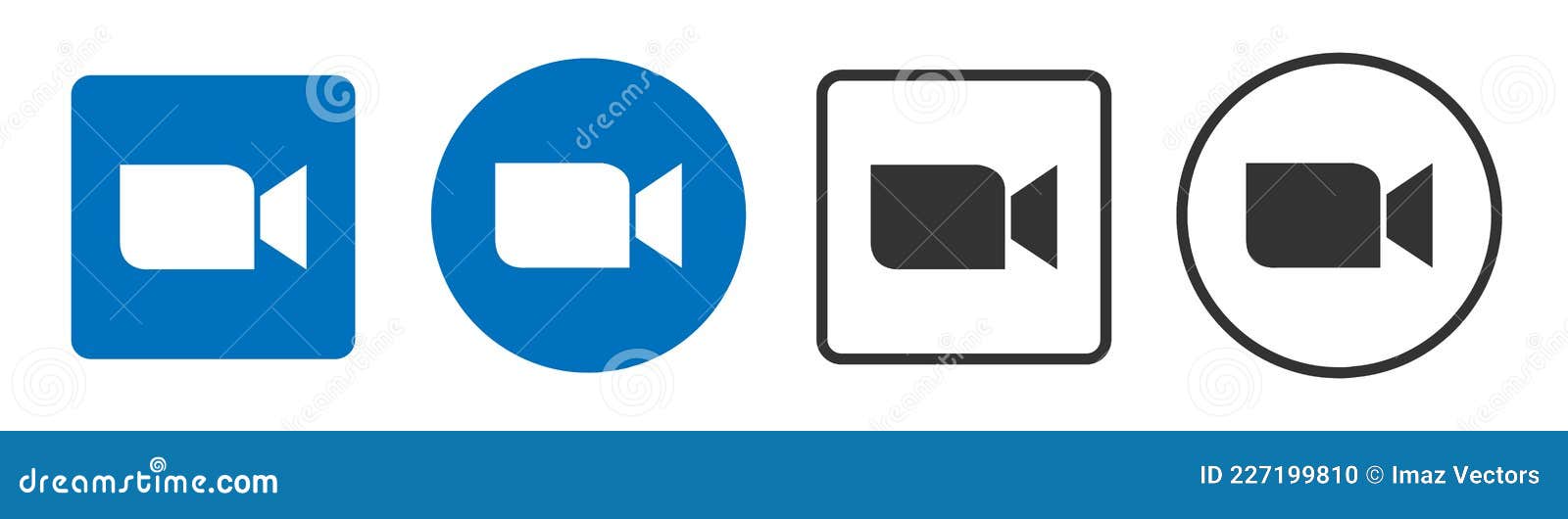Zoom Video Communication and Meeting Icon Illustration Stock Vector
