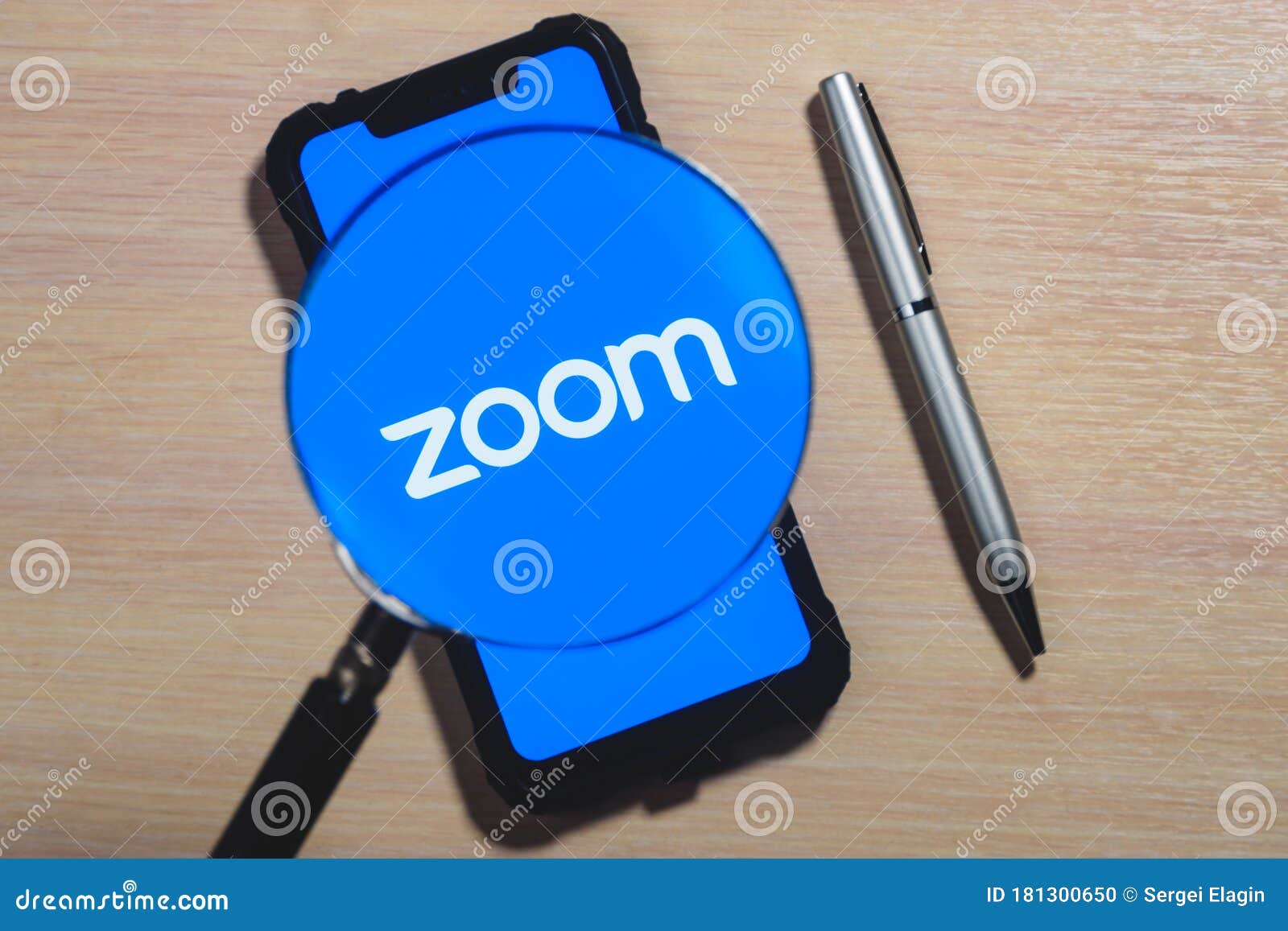 Zoom App Logo On The Screen Smartphone Close-up Editorial ...