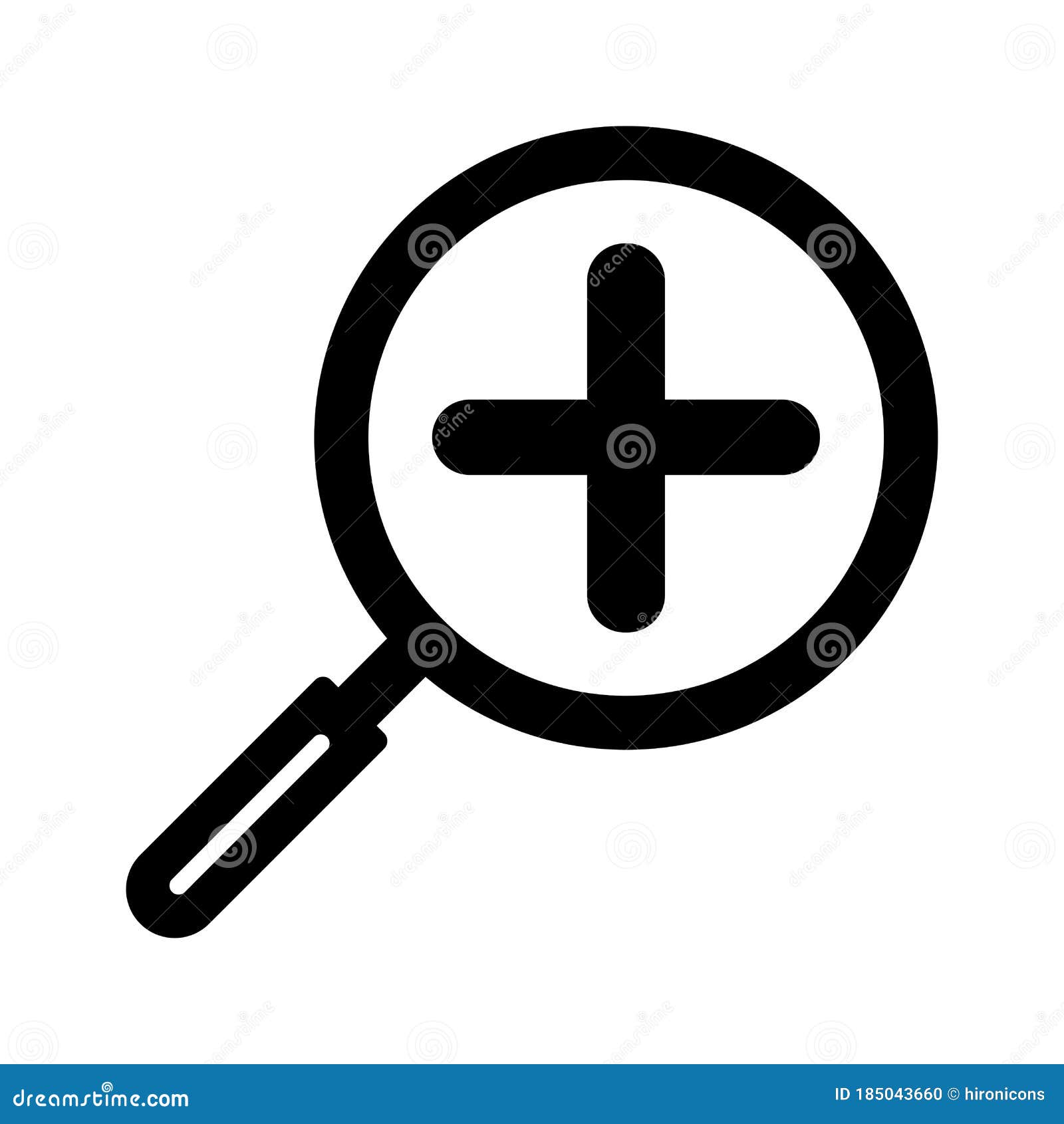 Zoom Black Icon, in, Plus, Expanding, Vector Graphics Stock Vector Illustration of seek