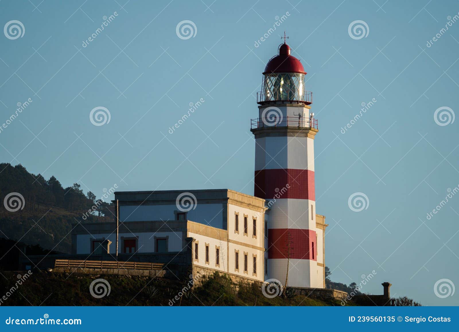 zoom of the cape silleiro lighthouse