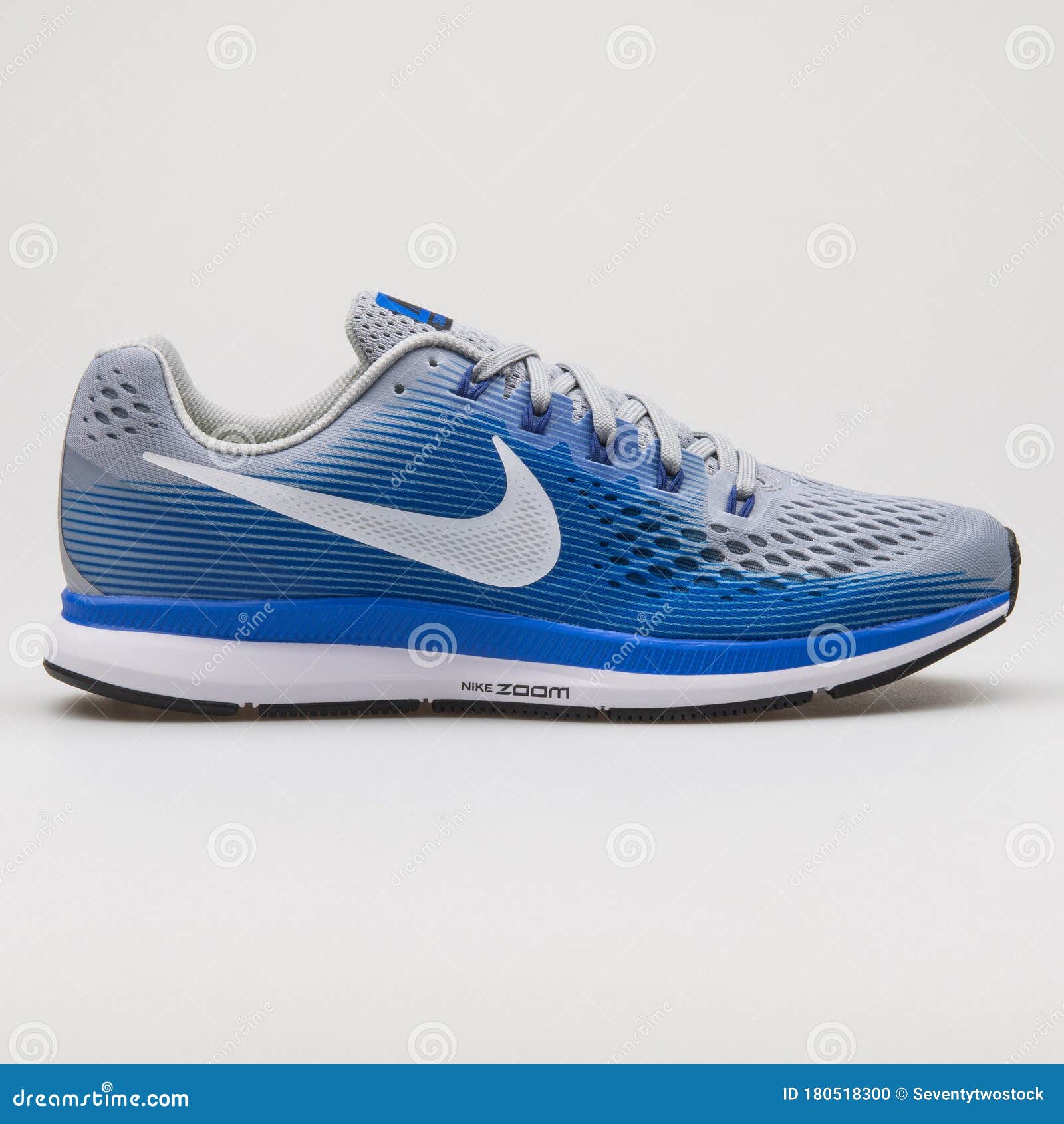 Zoom De Aire Nike Pegasus 34 Zapatillas Azul Y Gris editorial - Imagen de elemento, objeto: