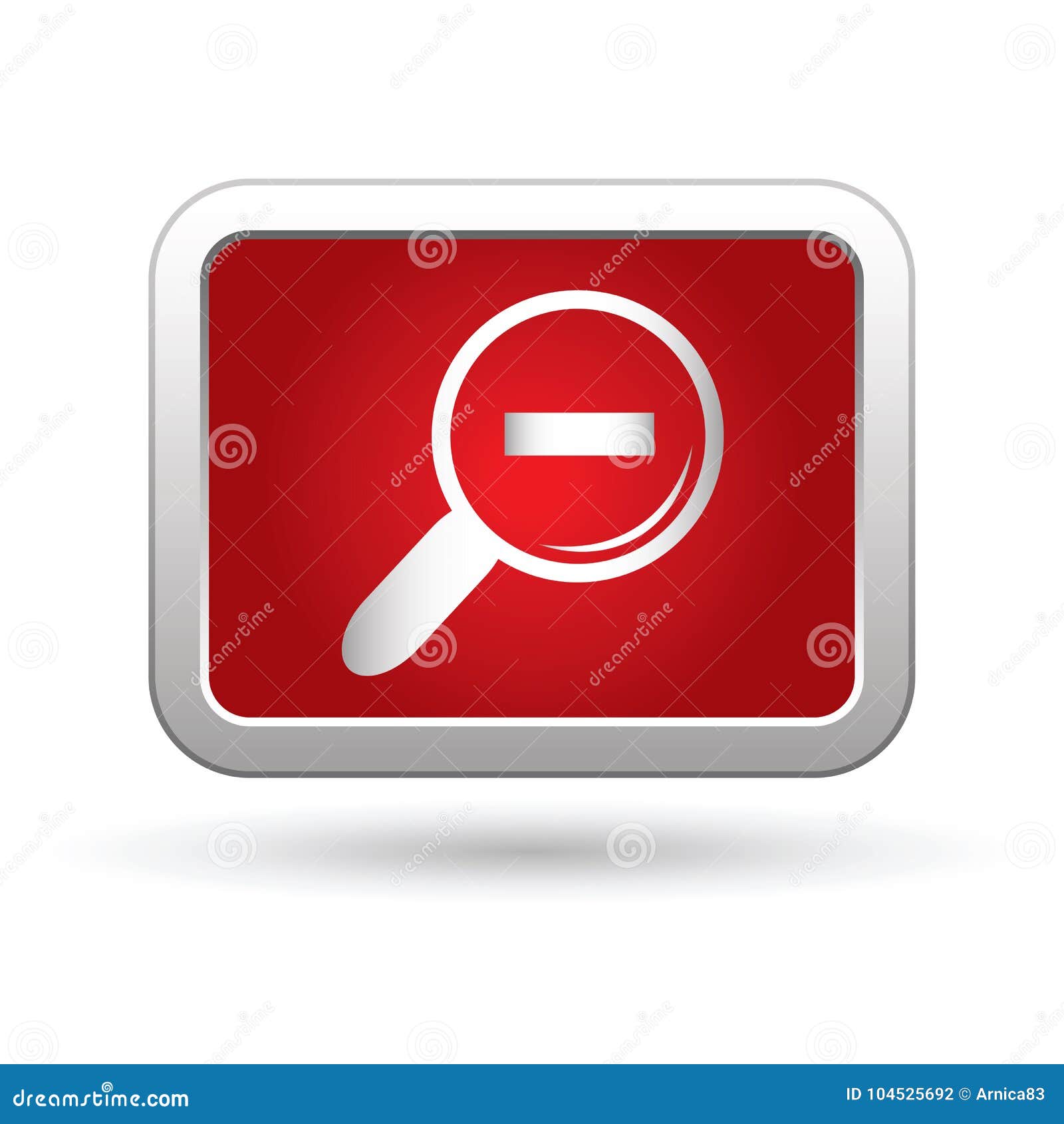 Zoom icon on the button stock vector. Illustration of black - 104525692