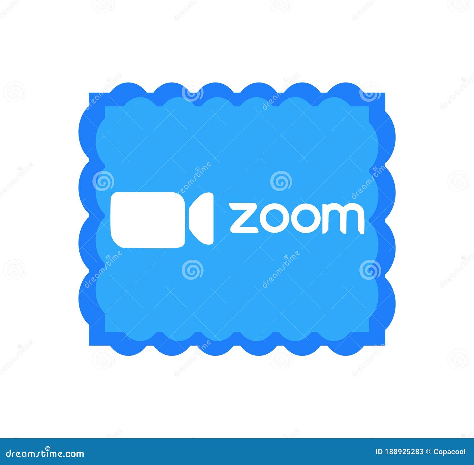 Zoom Logo Video Conference Application. Blue Camera Icon ...