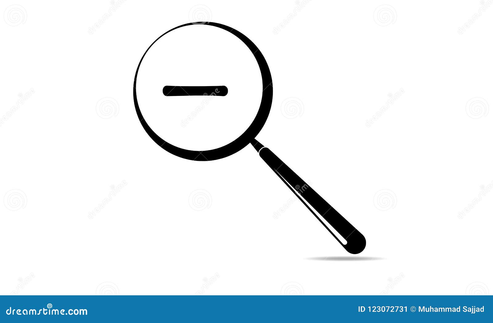 Zoom Out Sign and Magnifying Glass - Minus Zooming Sign Icon Stock ...