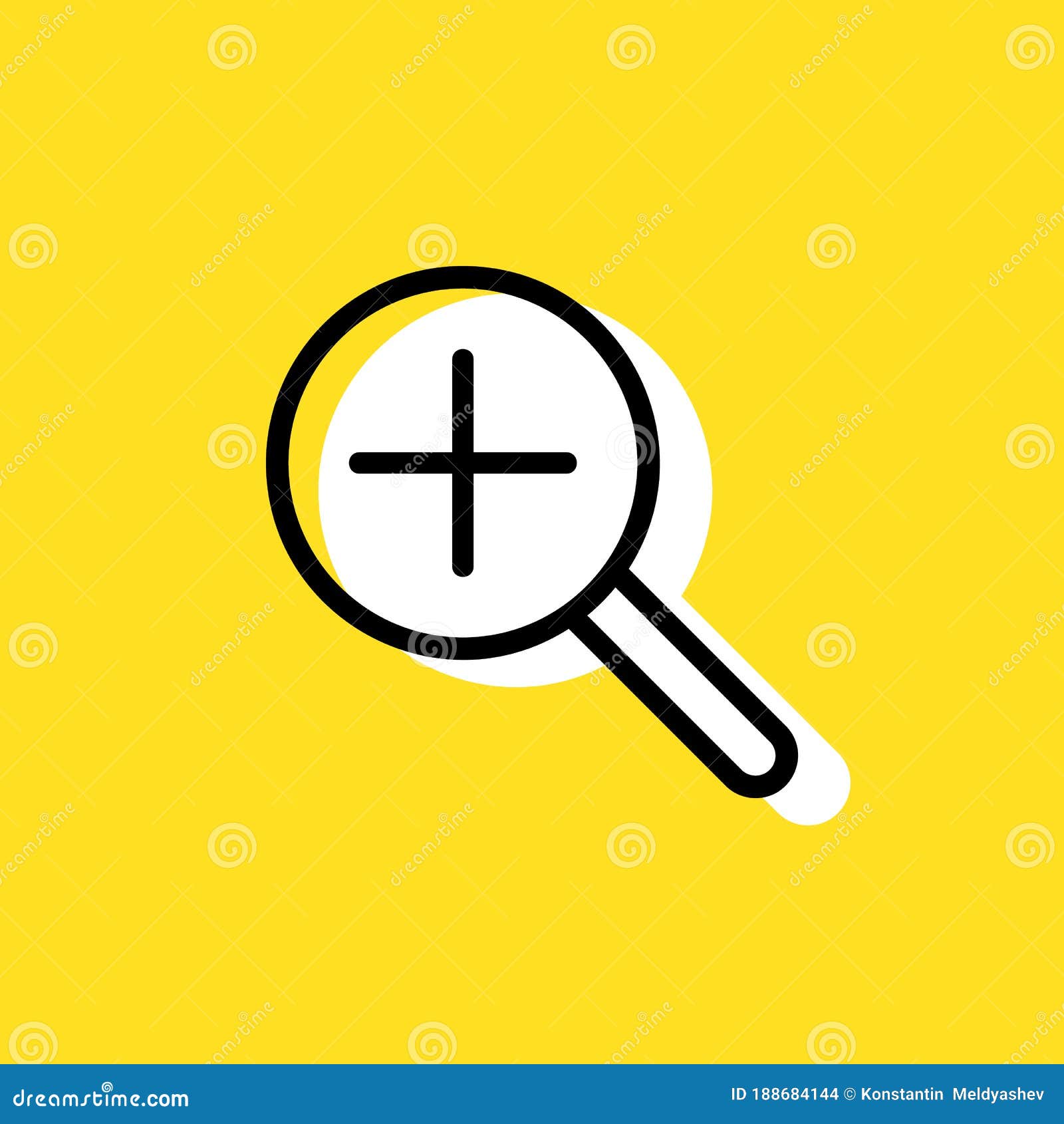 Zoom in Simple Vector Icon Illustration Stock Illustration