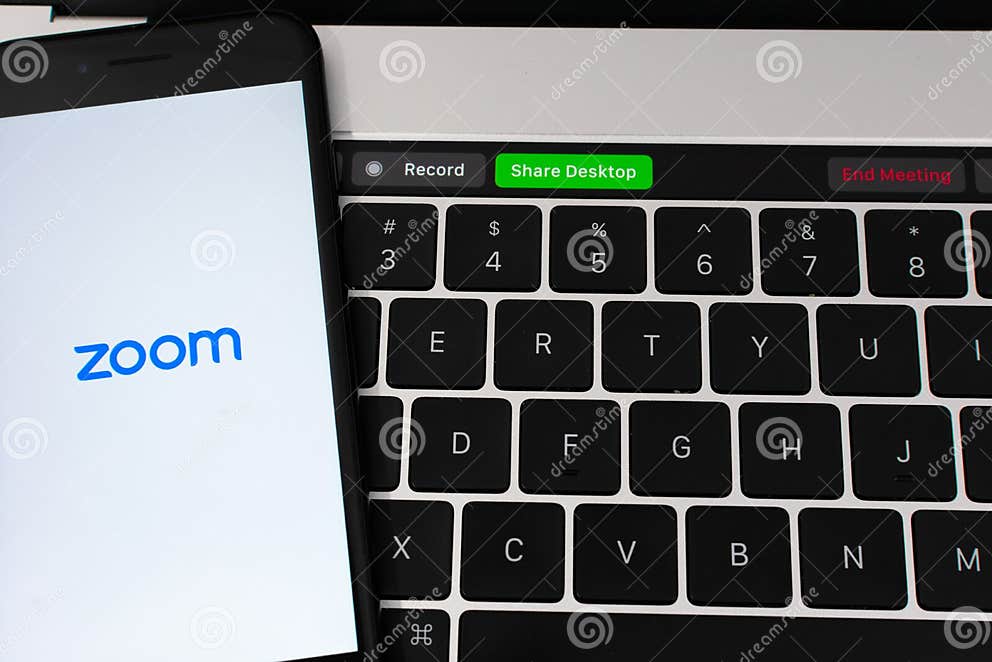 Zoom Video Conferencing Mobile App on Smartphone. Editorial Photography