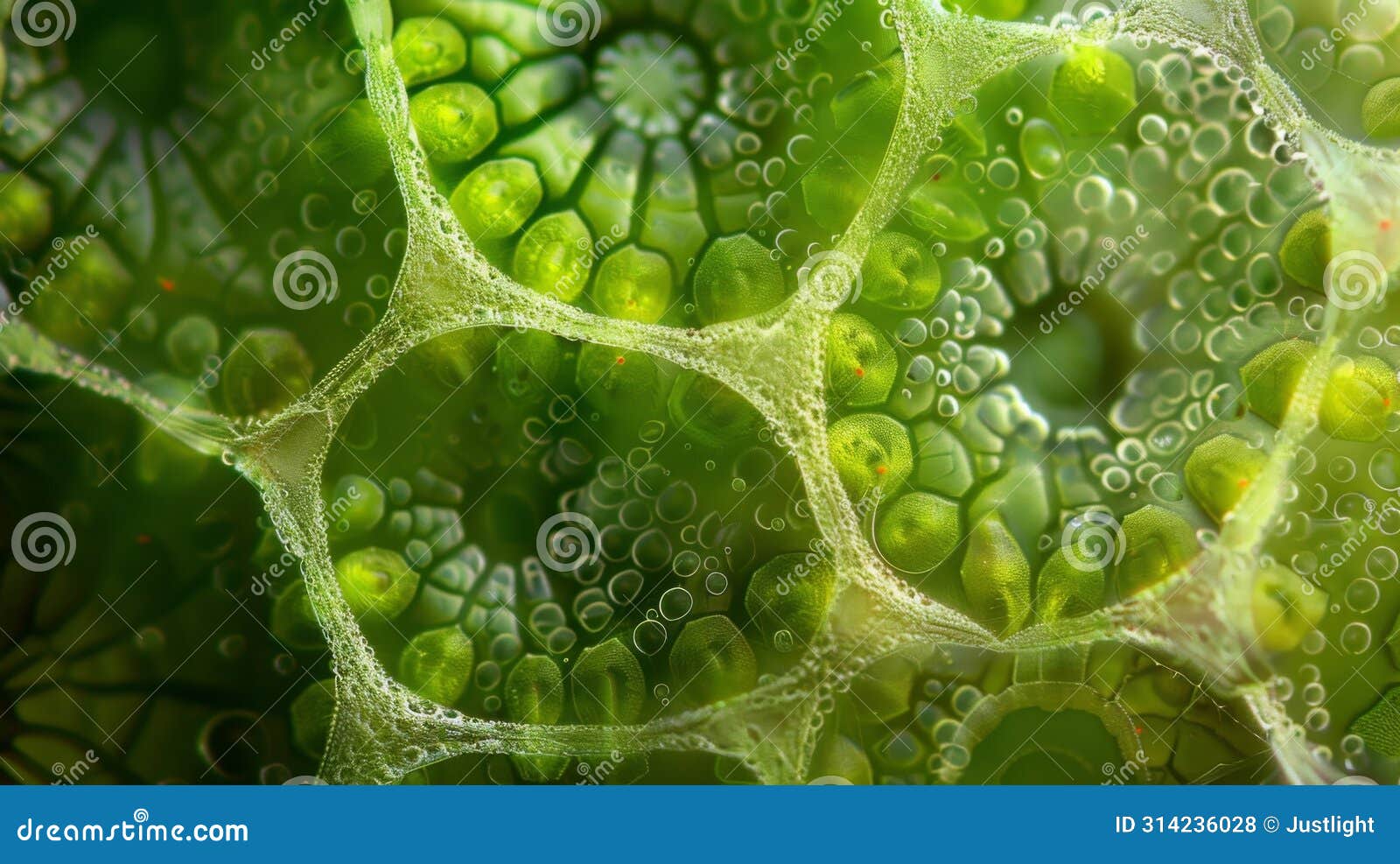 a zoomedin view of a plant cells vacuole the large and fluidfilled structure that stores water nutrients and waste