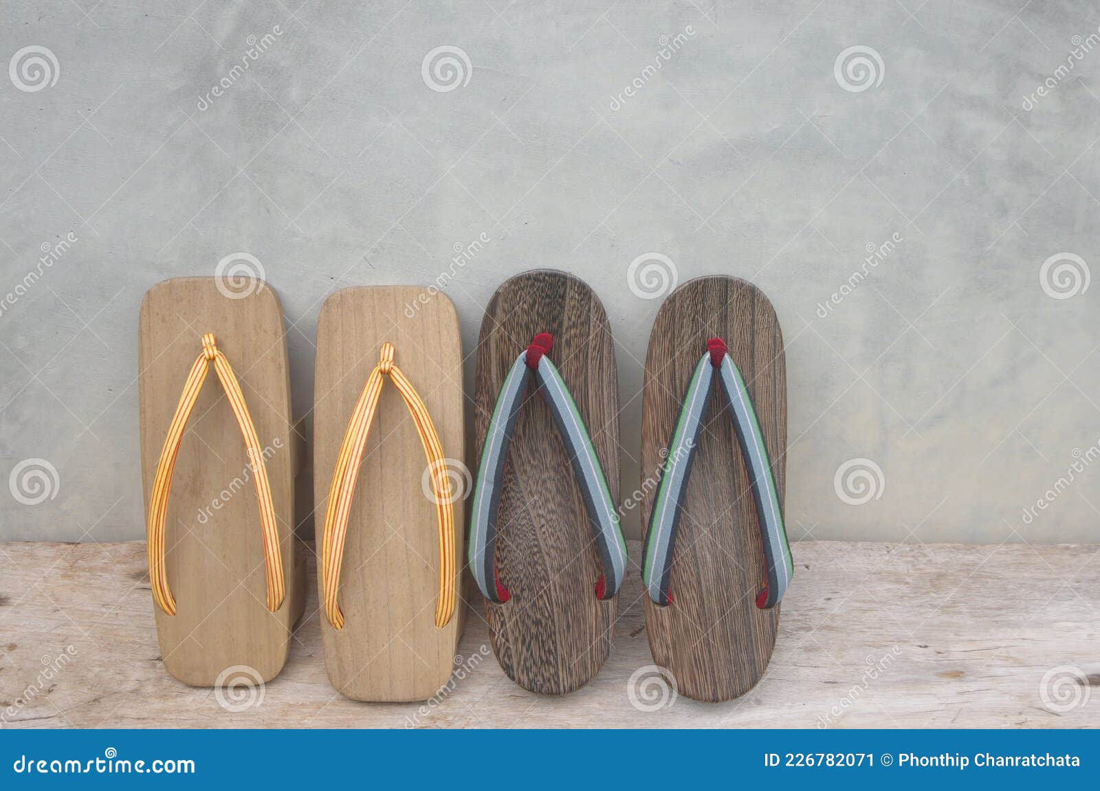 Zori - Traditional Japanese Sandals Made Of Rice Straw. Royalty-Free ...