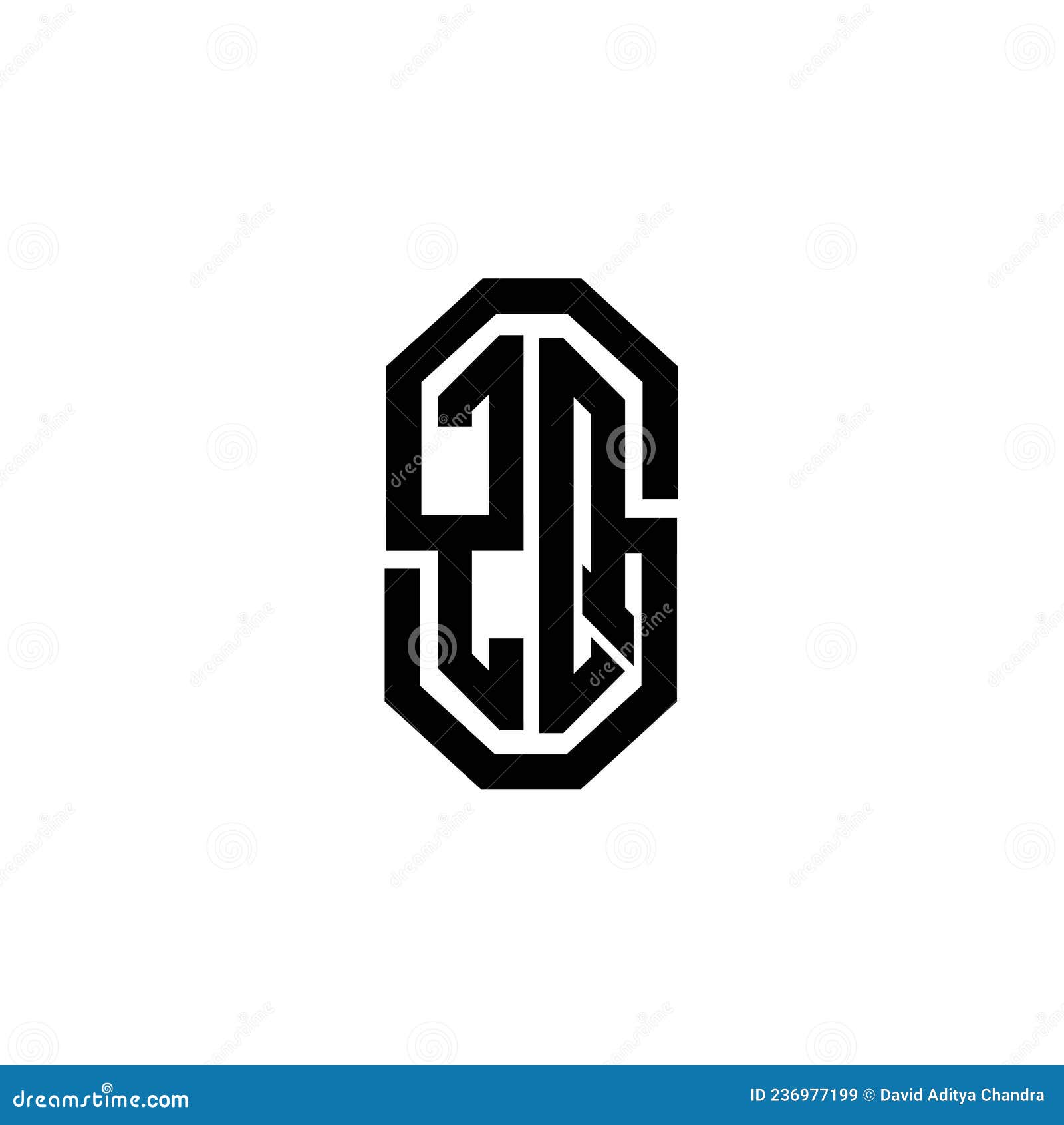 Zq Logo Modern Vintage Monogram Style Stock Vector Illustration Of