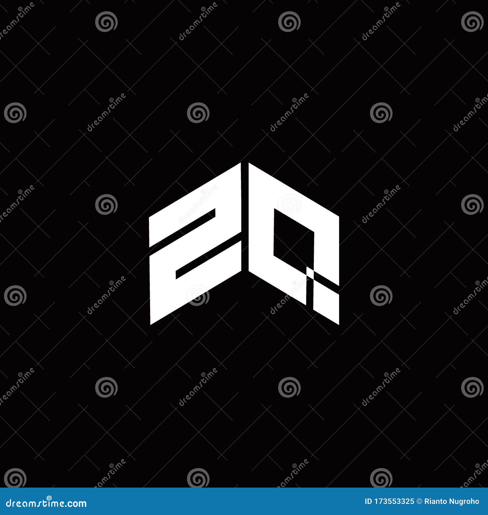 Zq Logo Monogram Modern Design Template Stock Vector Illustration Of