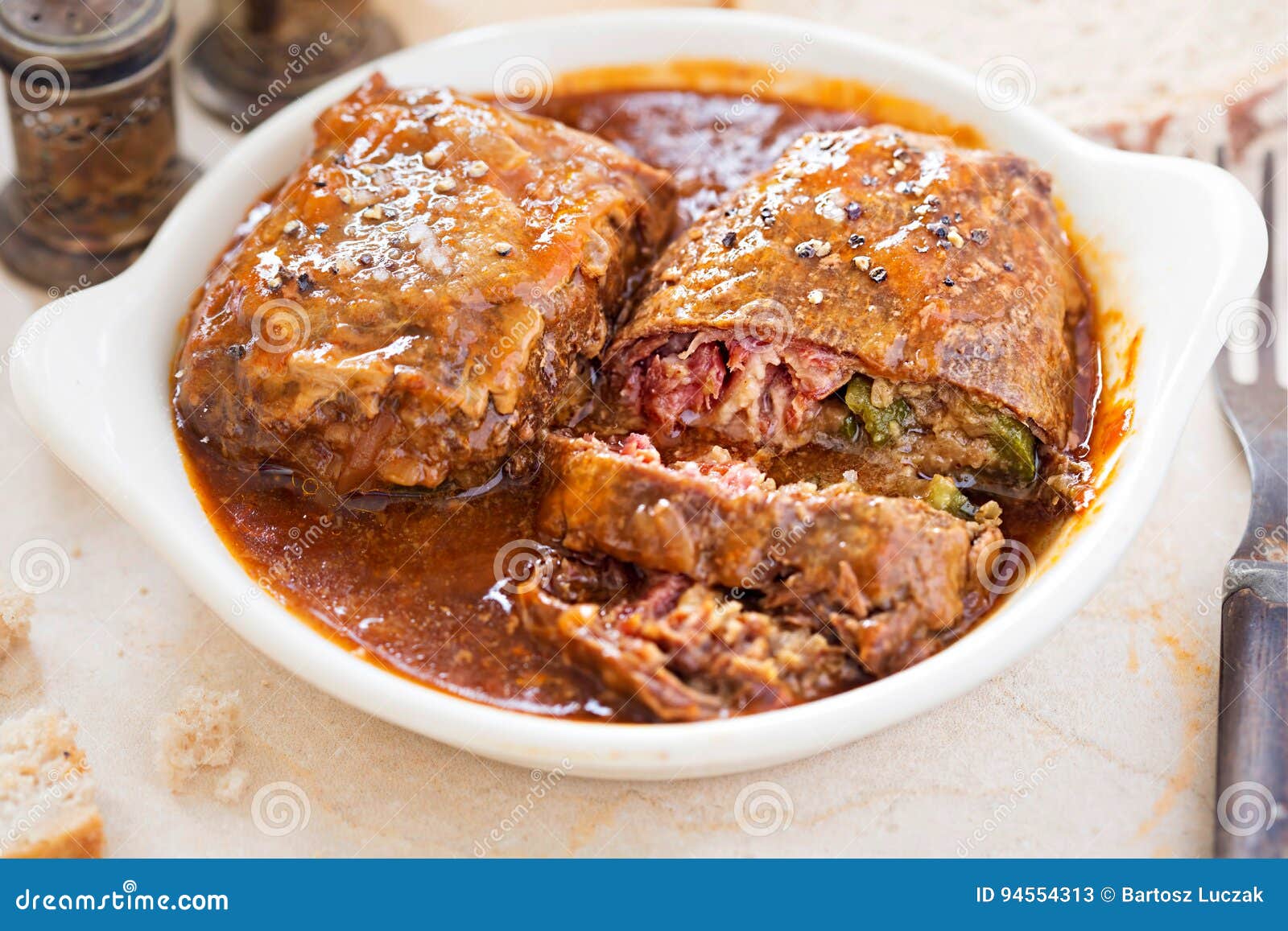 Zrazy Polish beef roulades stock image. Image of delicious 94554313