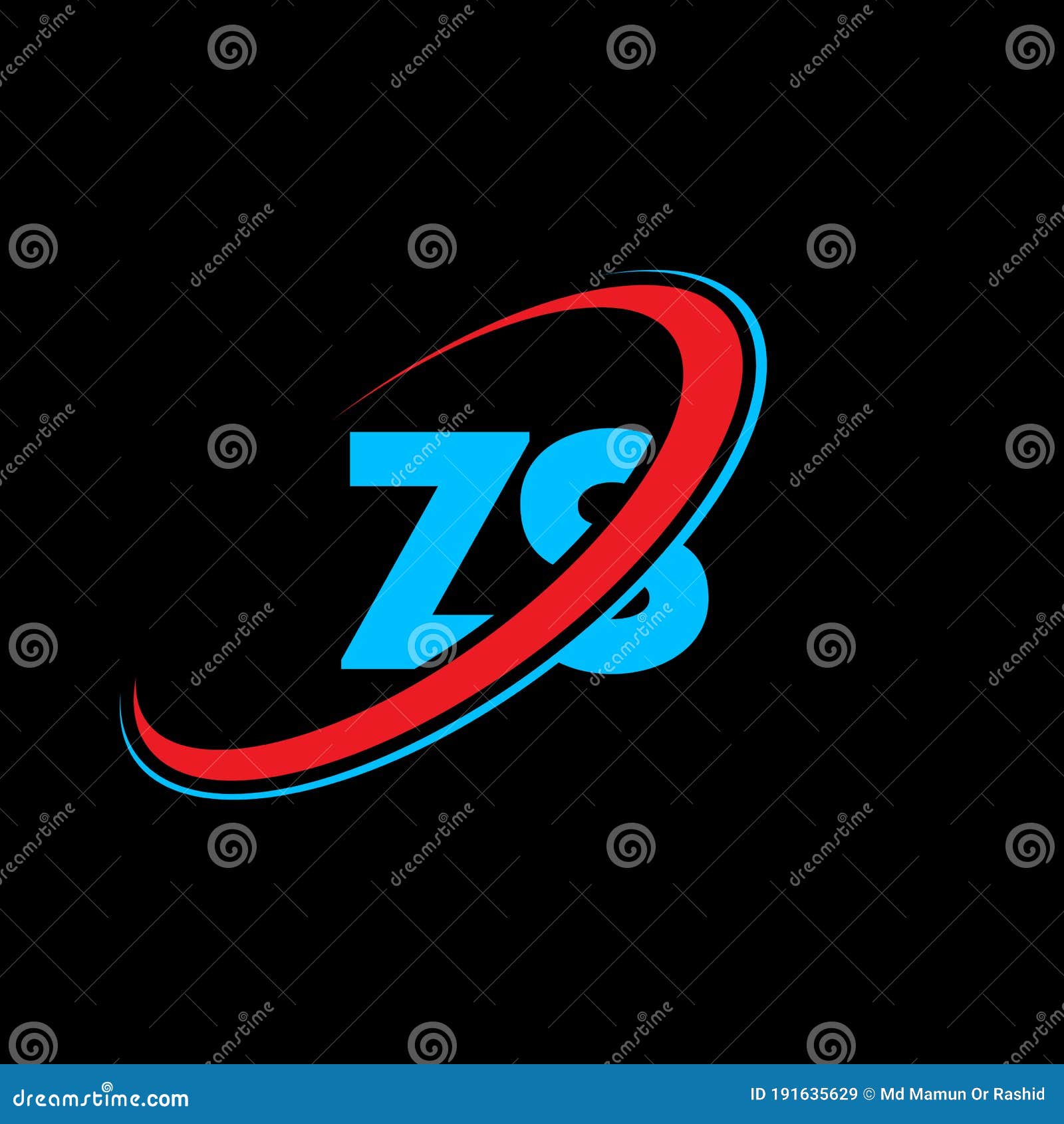 zs z s letter logo . initial letter zs linked circle uppercase monogram logo red and blue. zs logo, z s . zs, z s
