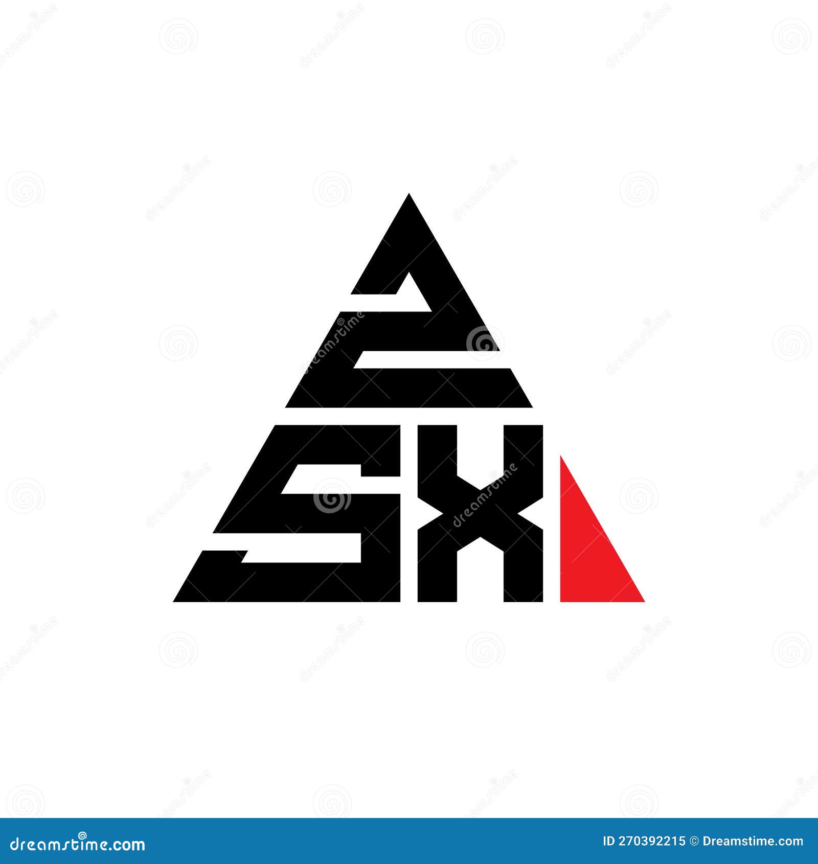 ZSX Triangle Letter Logo Design with Triangle Shape. ZSX Triangle Logo ...