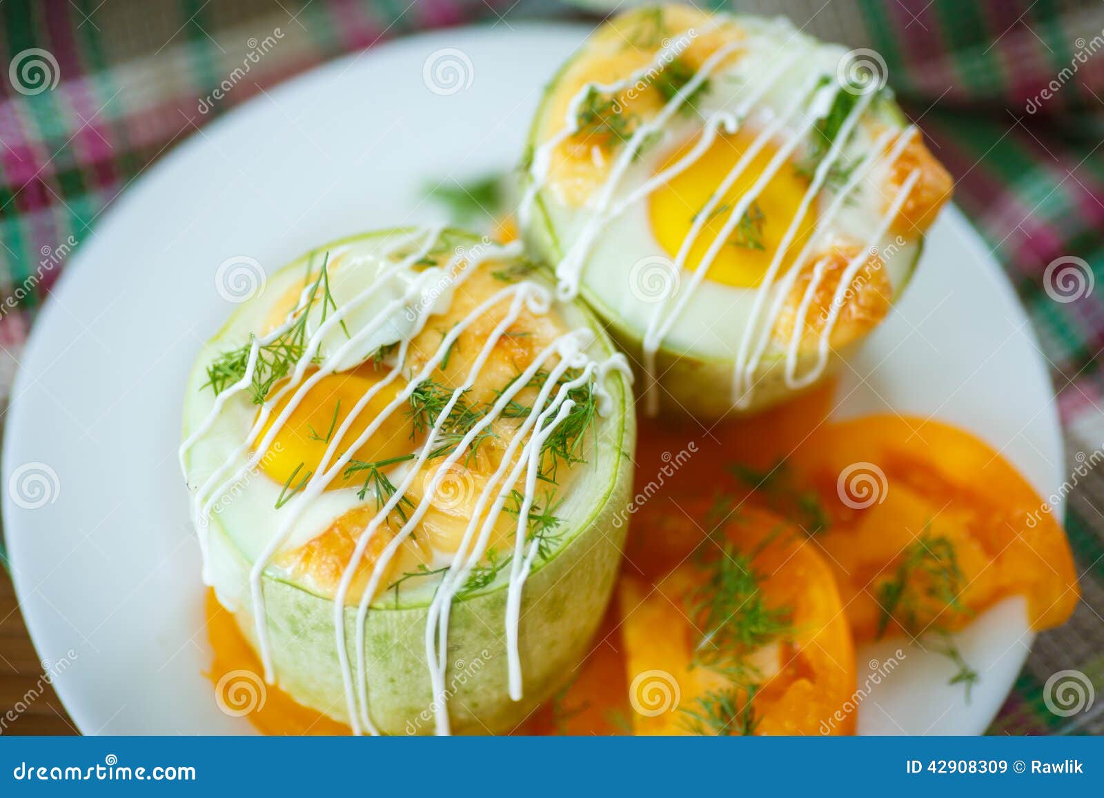 Zucchini Baked with Egg and Cheese Stock Image Image of bake, cooking