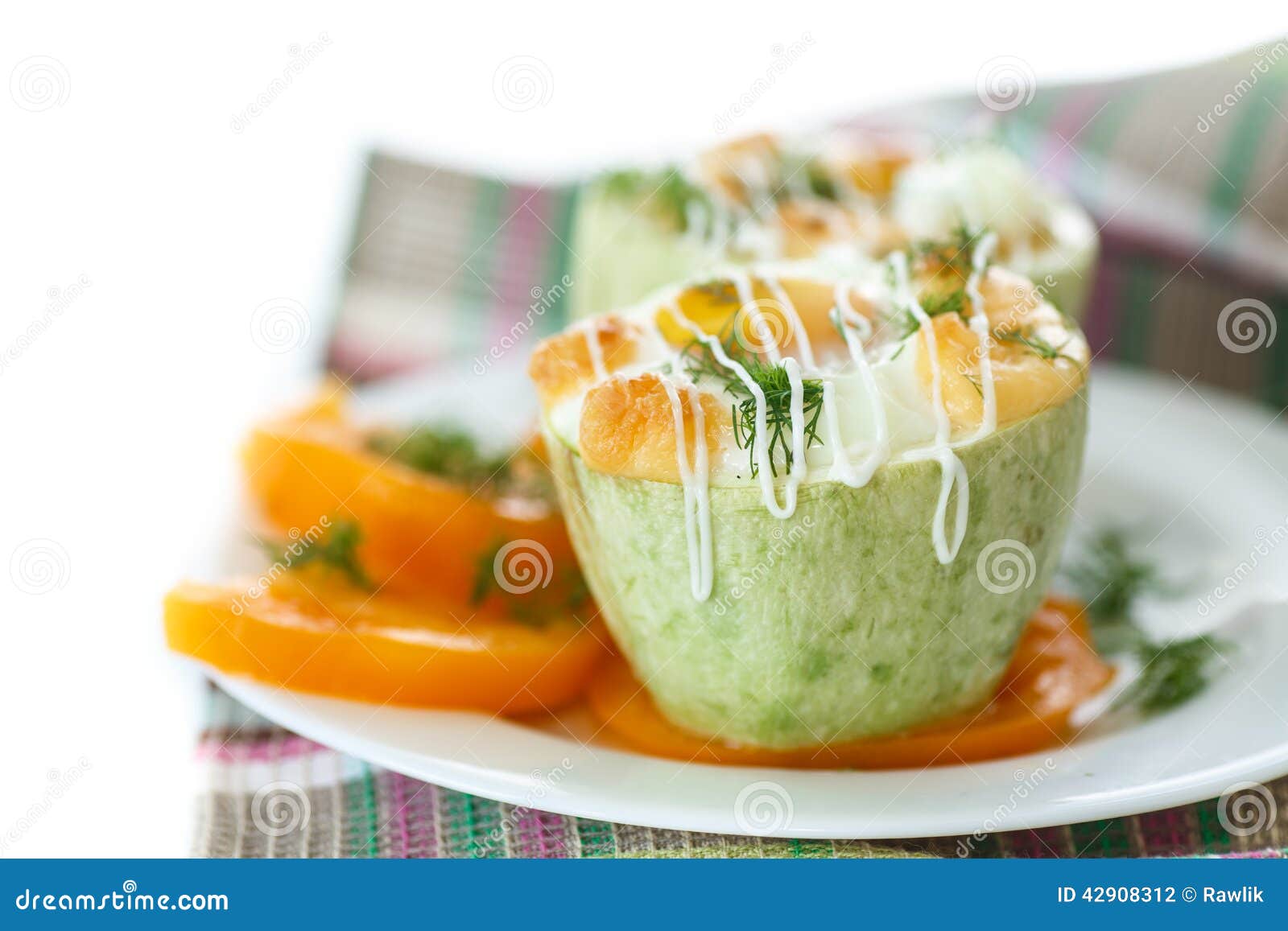 Zucchini Baked with Egg and Cheese Stock Photo Image of healthy, eggs