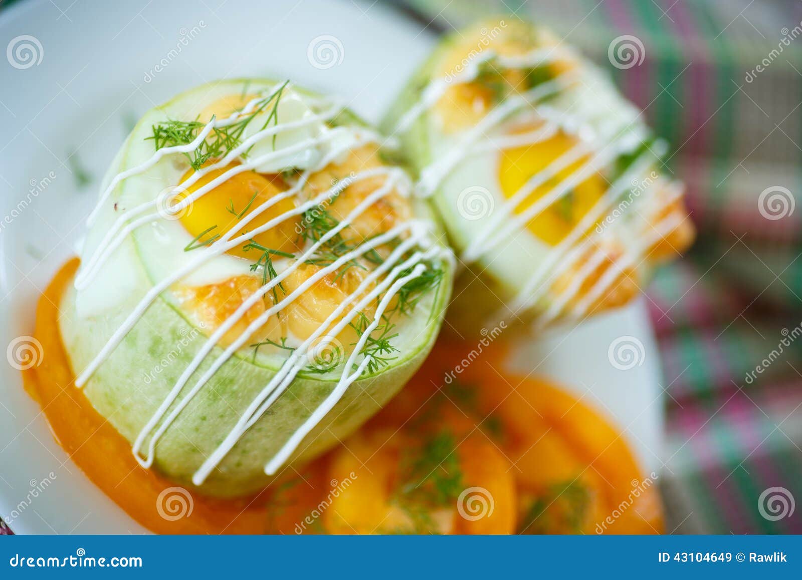 Zucchini Baked with Egg and Cheese Stock Image Image of lunch