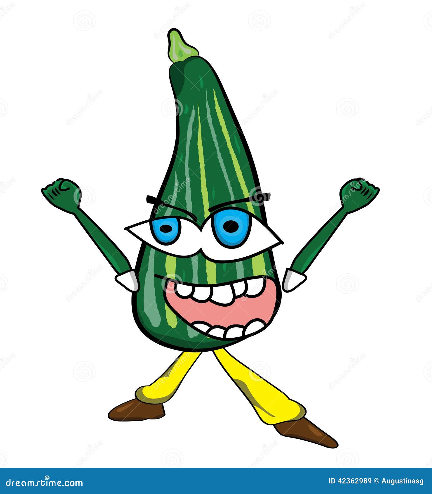 Zucchini Cartoon Character Illustration 42362989 - Megapixl