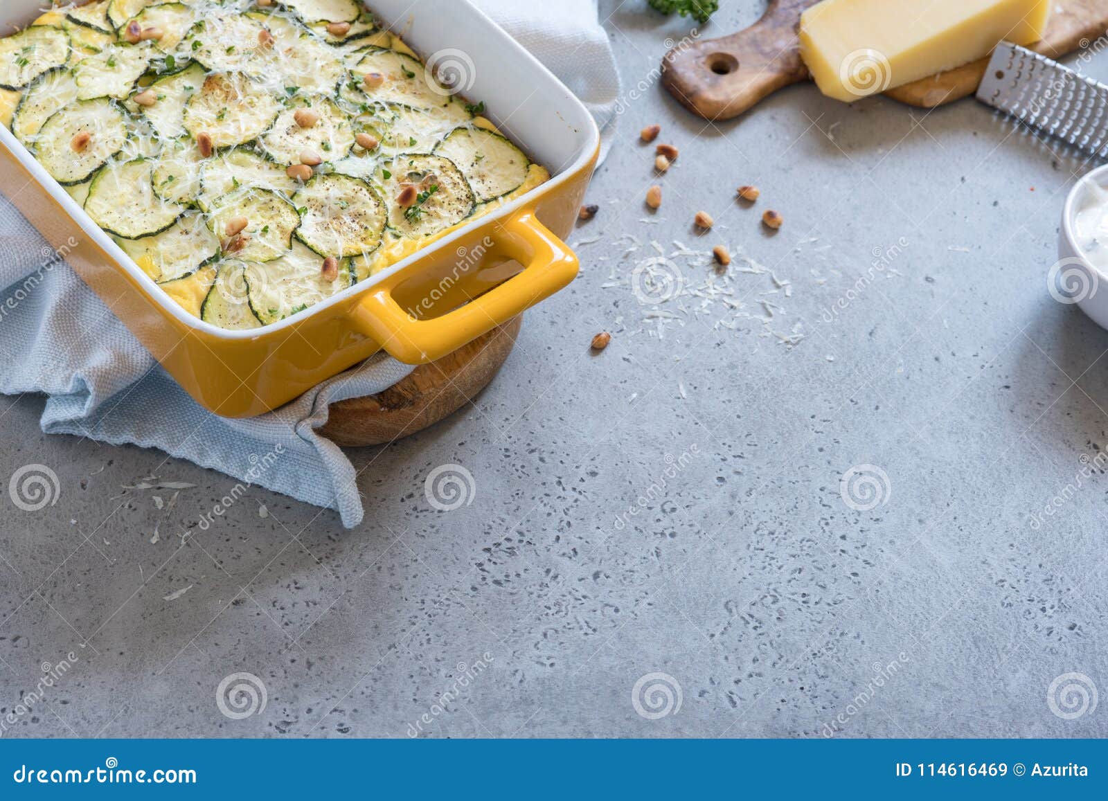 Zucchini Casserole with Cheese Stock Image - Image of cooked, parsley ...