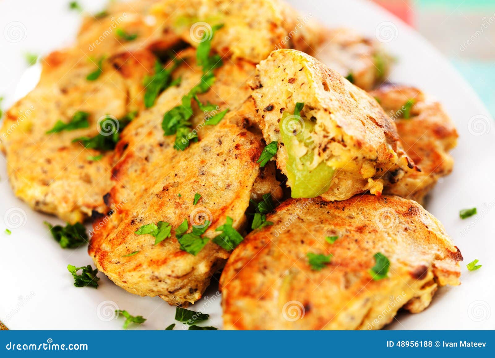 Zucchini croquettes stock photo. Image of object, cooked 48956188