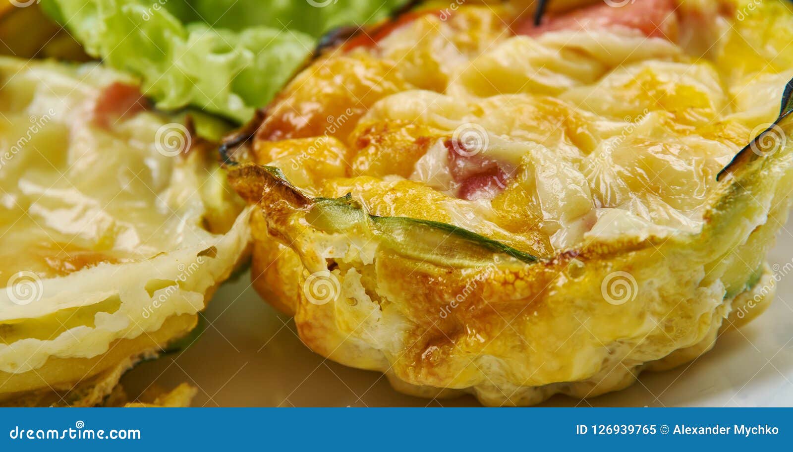 Zucchini Egg Cups stock image. Image of gourmet, cake 126939765