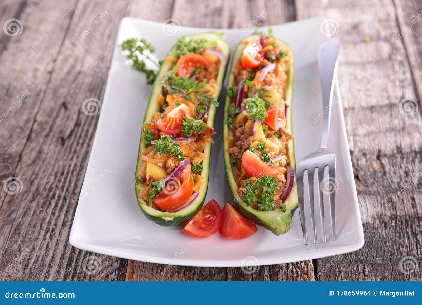 Zucchini with Minced Beef, Tomato and Onion Stock Photo Image of diet, courgette 178659964