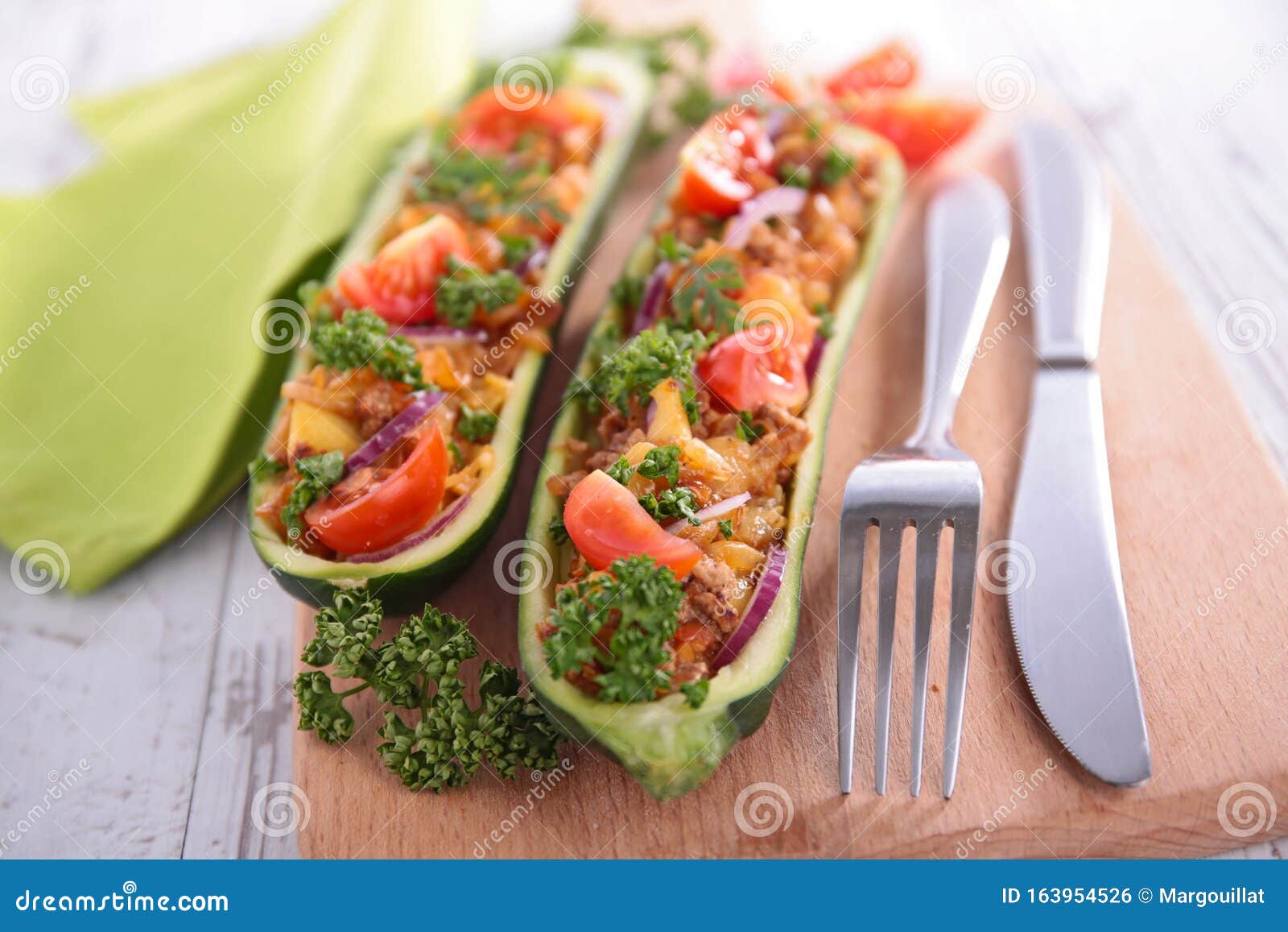 Zucchini with minced beef stock photo. Image of cuisine 163954526