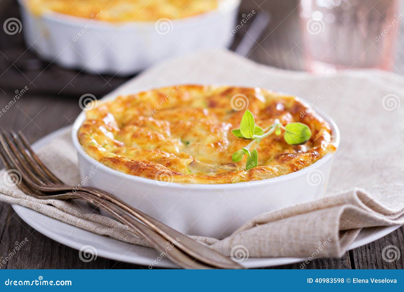 Zucchini and onion bake stock photo. Image of dinner - 40983598