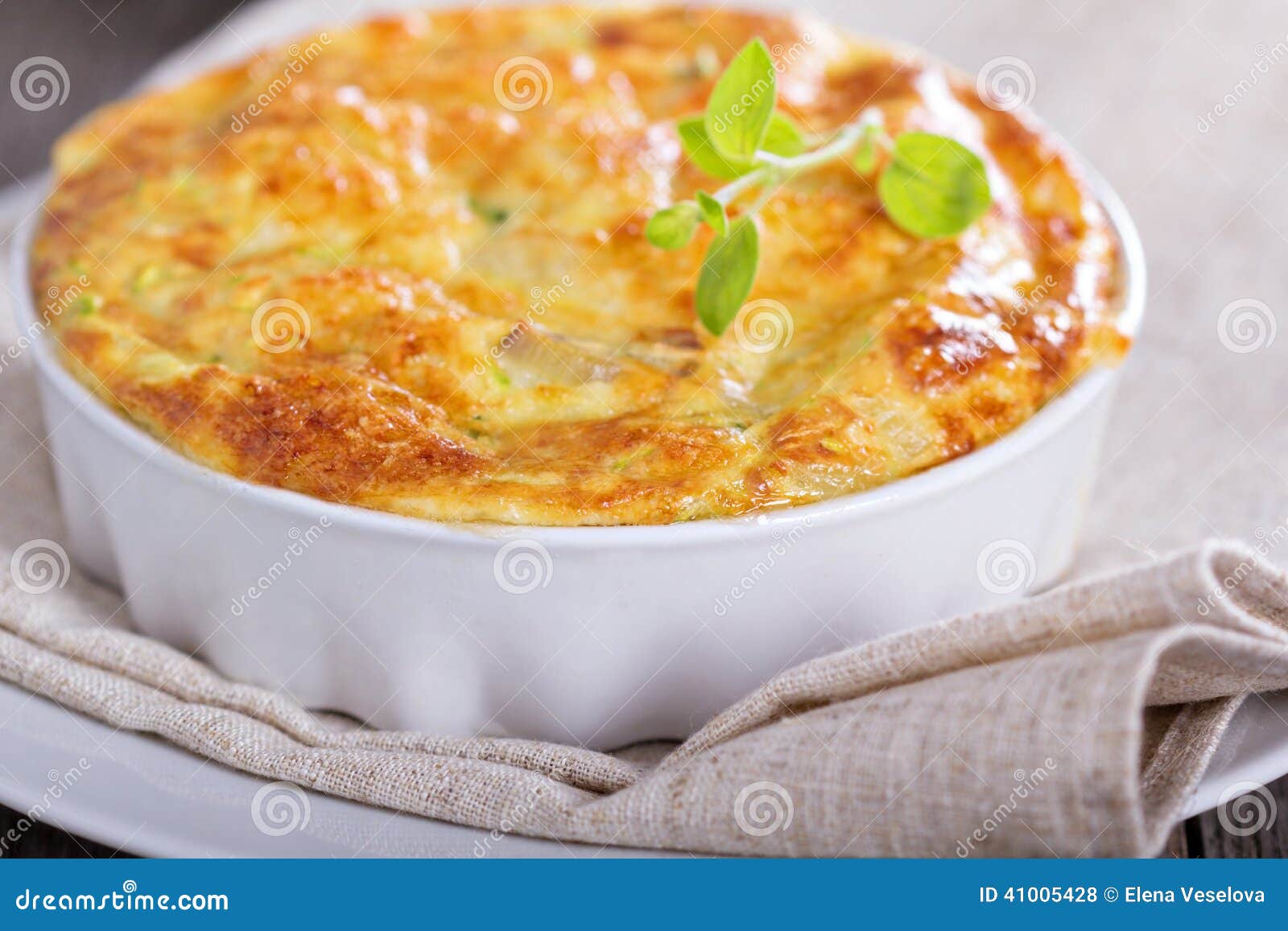 Zucchini and onion bake stock photo. Image of dinner - 41005428