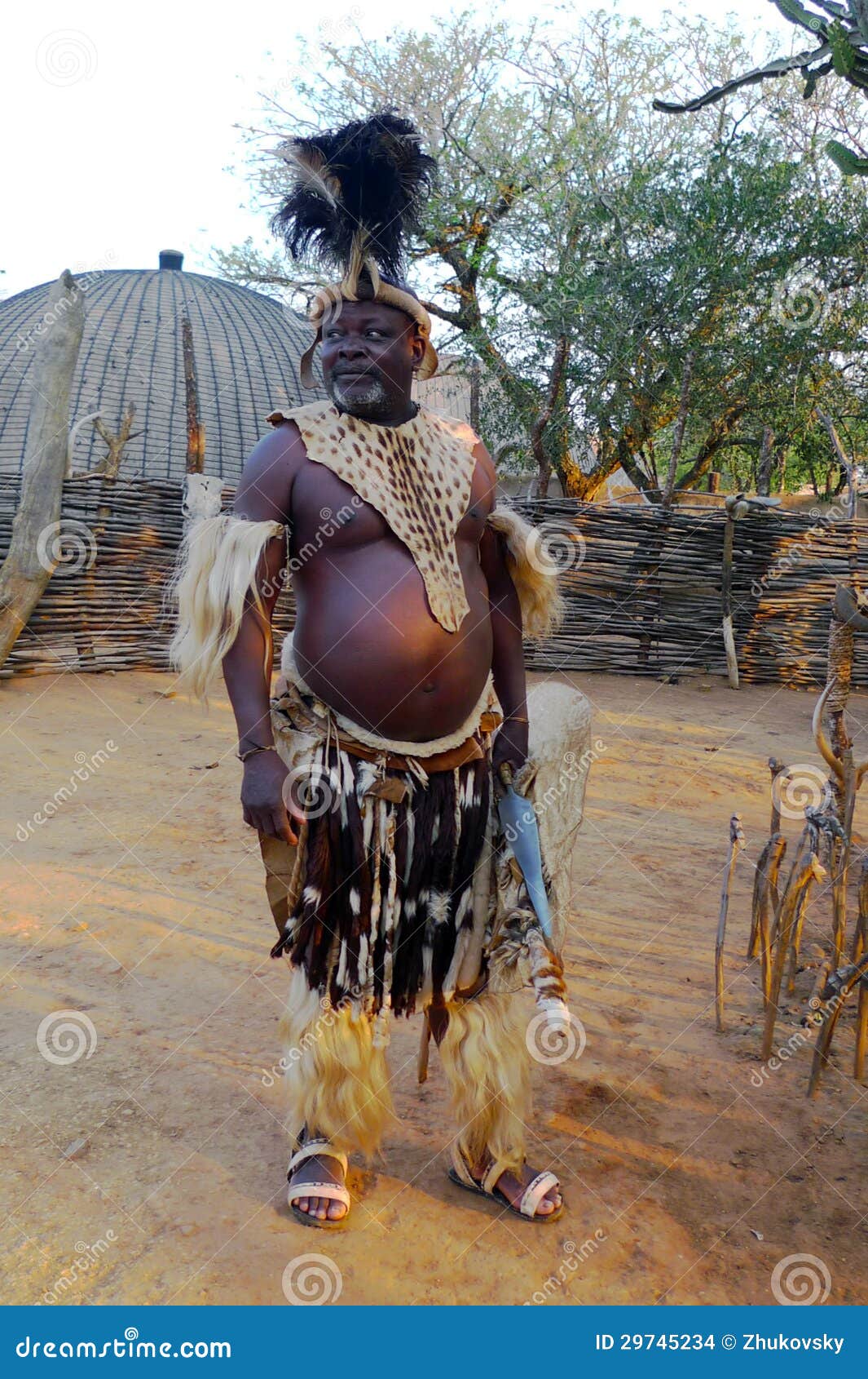 Zulu warriors stick-fighting, Shakaland, South Africa Stock Photo