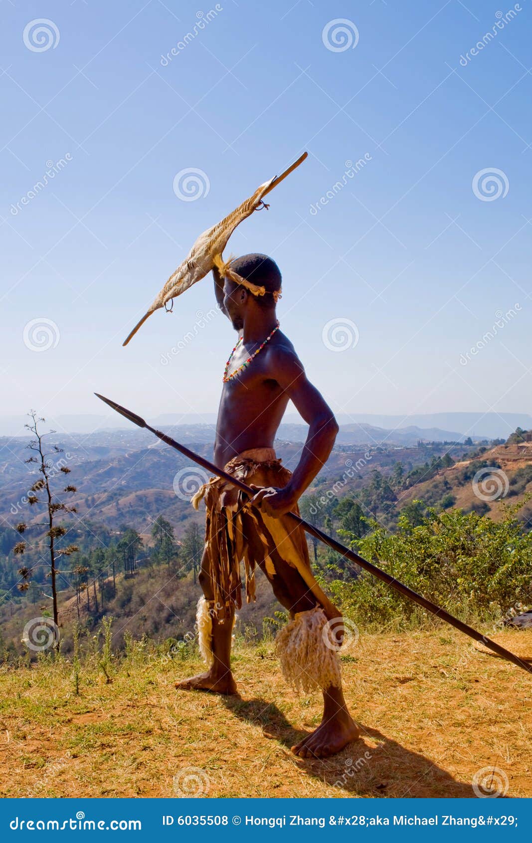 Zulu warrior editorial stock photo. Image of ethnic, grass - 6035508