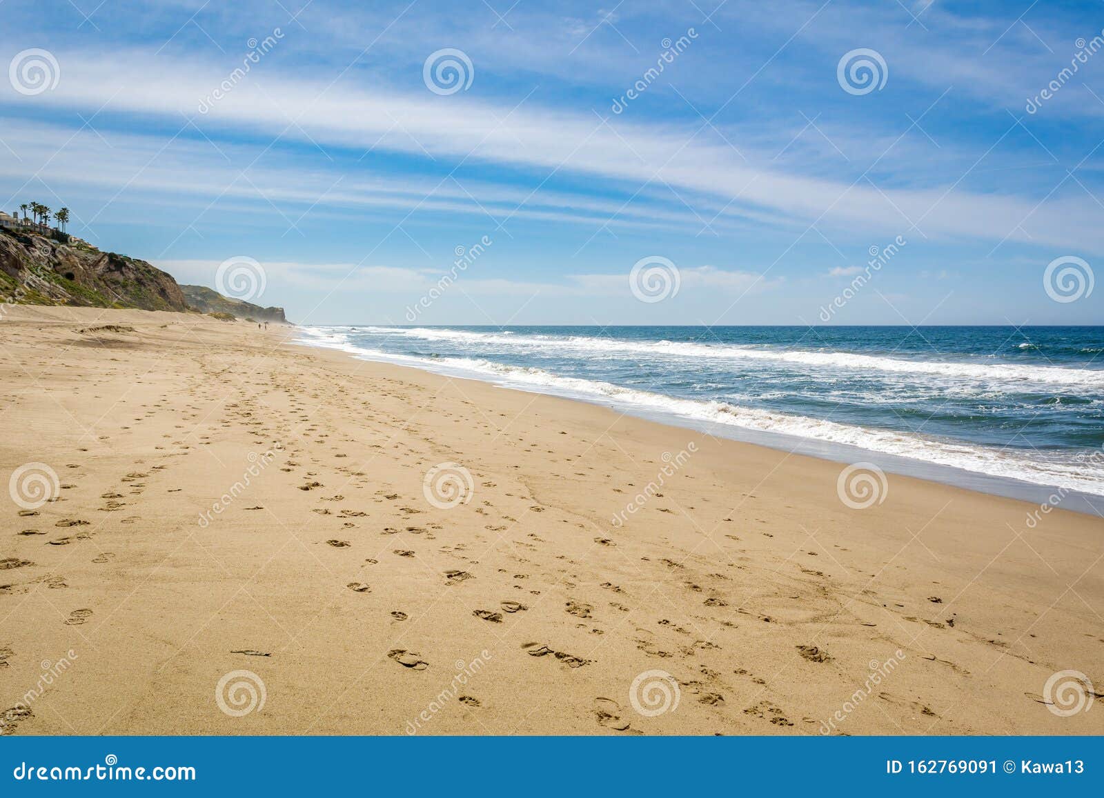 ZUMA BEACH, CALIFORNIA, USA - People on Zuma beach, public beach