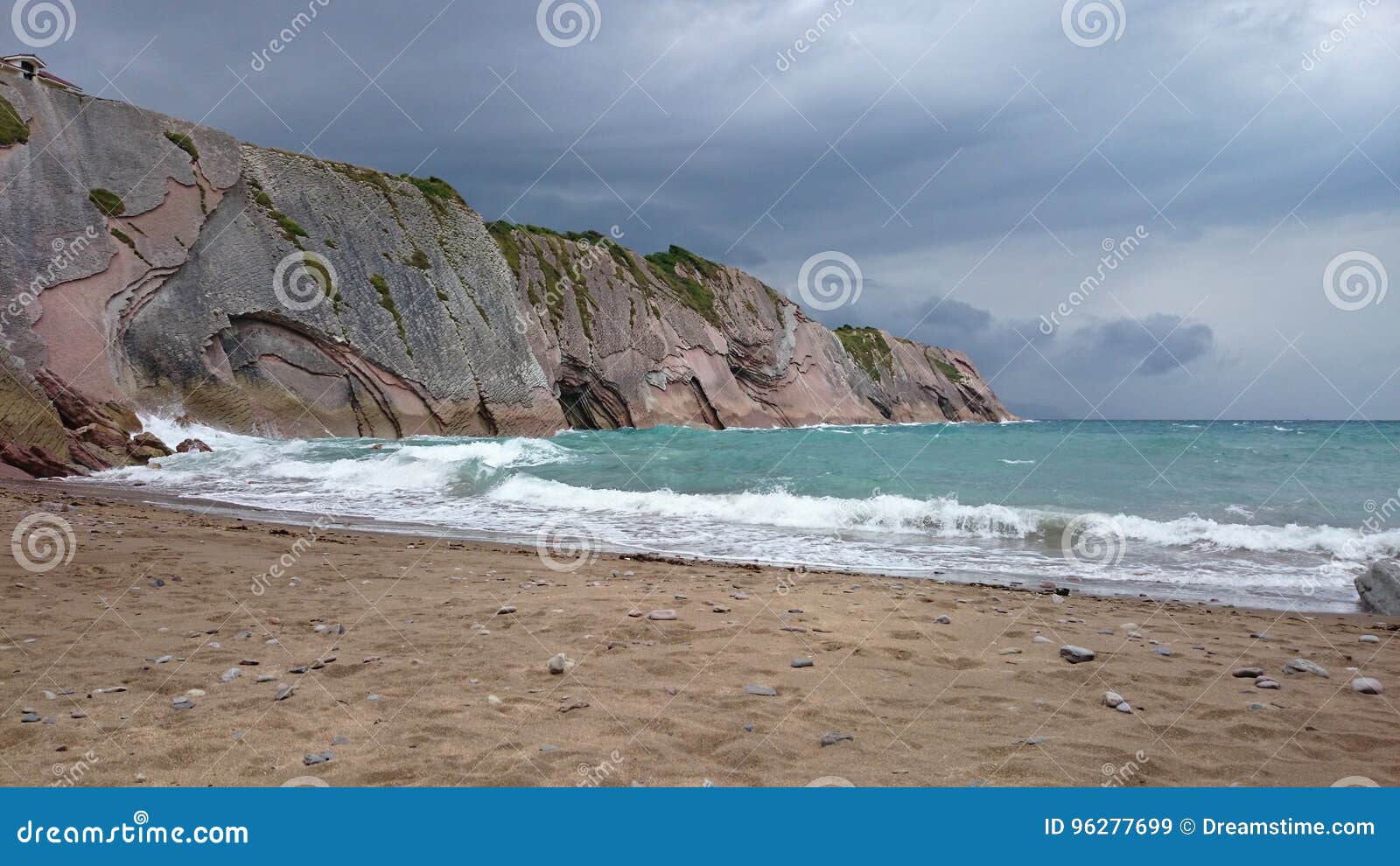 Zumaia Beach Spain Stock Image Image Of Dragonstone 96277699