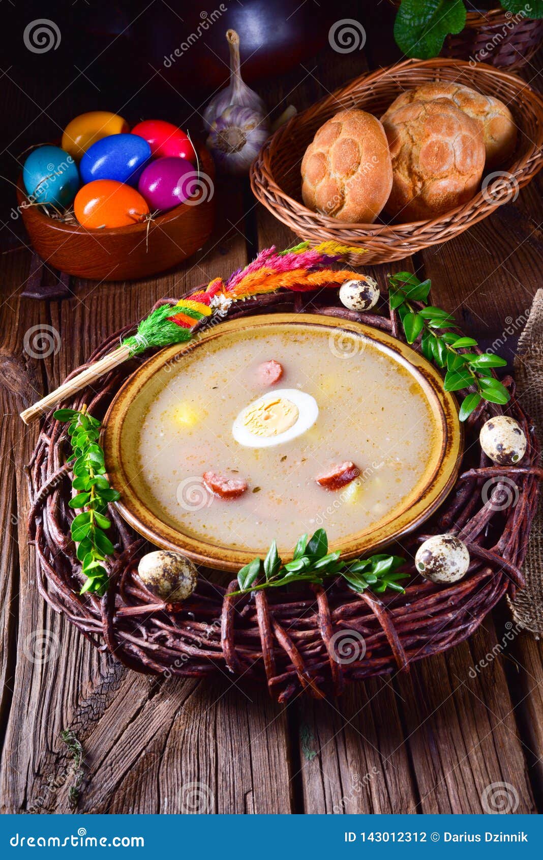 Zurek Delicious Easter Soup after Polish Style Stock Photo - Image of ...
