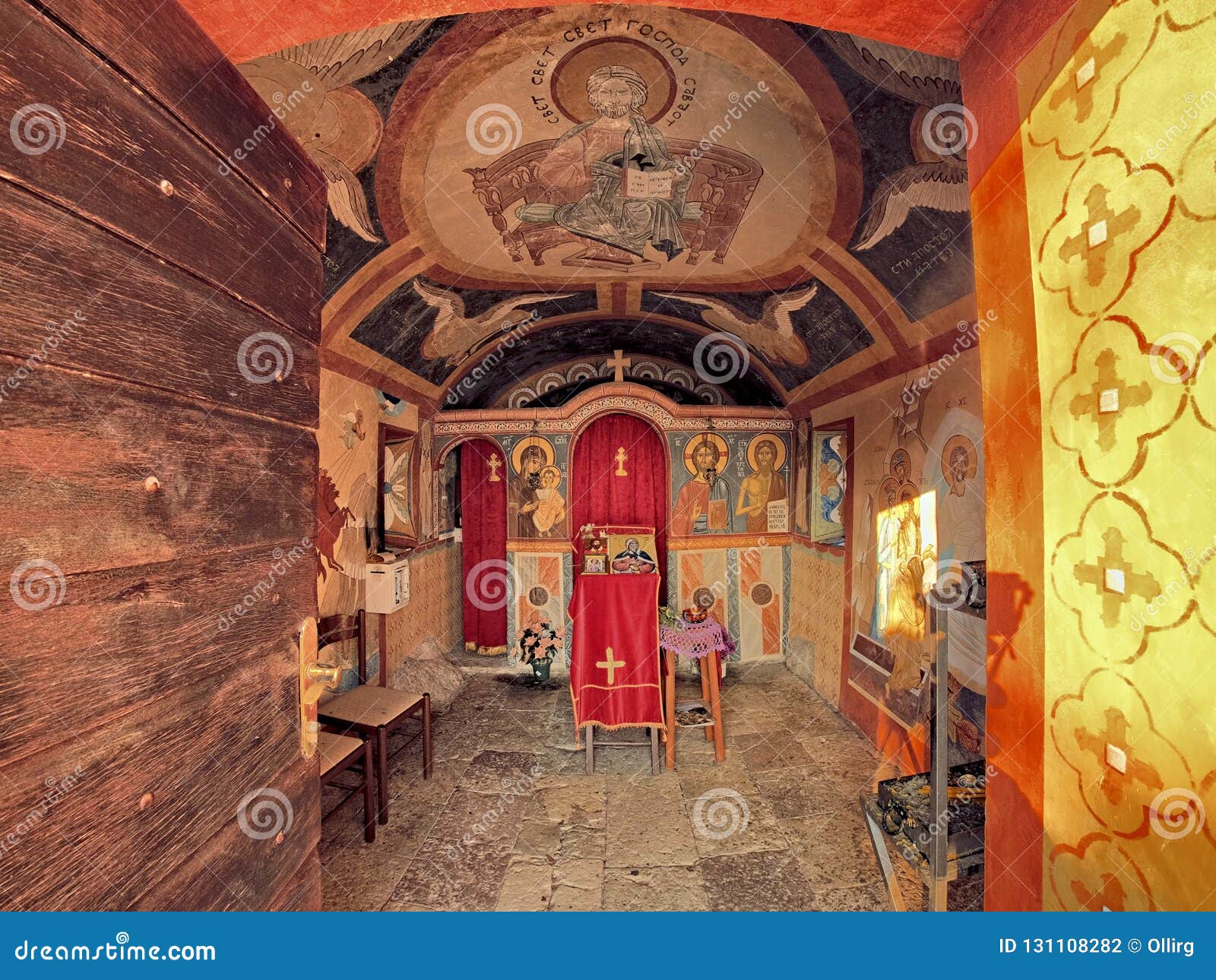 Interior Church Sv Ilije Montenegro Editorial Photography