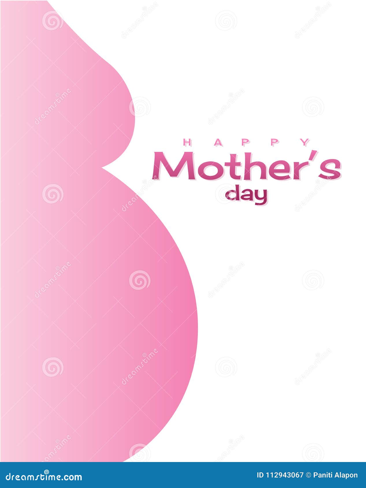 Zwangere Vrouw Voor Gestileerde Moederdag, Vector ...