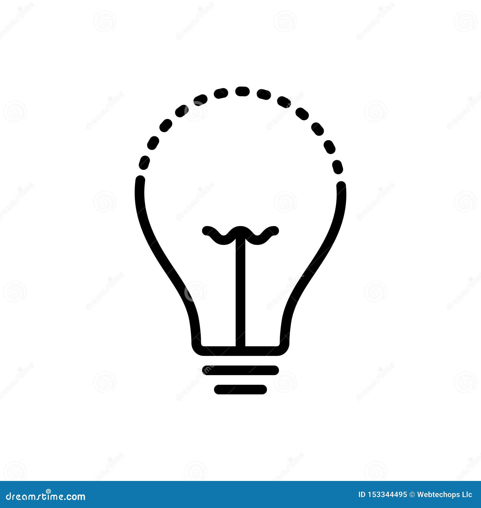 Zwart lijnpictogram voor Bol, kabel en creatief. Zwart lijnpictogram voor Bol, donker, elektrisch, energie, idee, macht, kabel en creatief