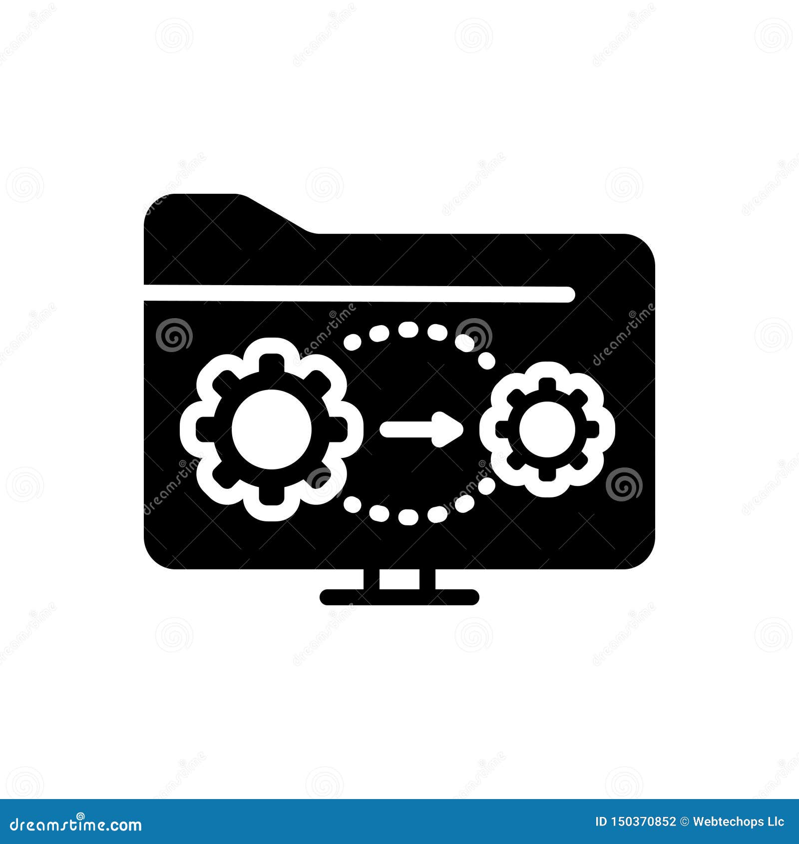 Zwart stevig pictogram voor Actief, folder en doeltreffend. Zwart stevig pictogram voor Actief, authentificatie, proces, diversen, folder en doeltreffend