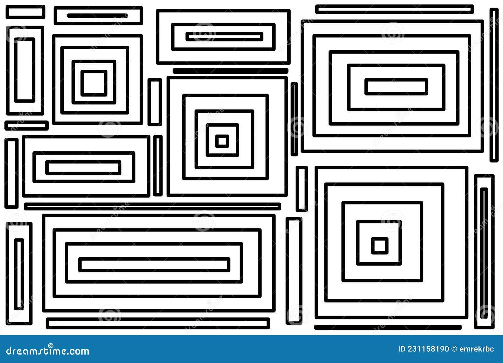 Zwart-wit Geometrisch Patroon Voor Het Schilderen Van Behang En Weefsel Stock Illustratie Illustration of achtergrond, tekening: 231158190