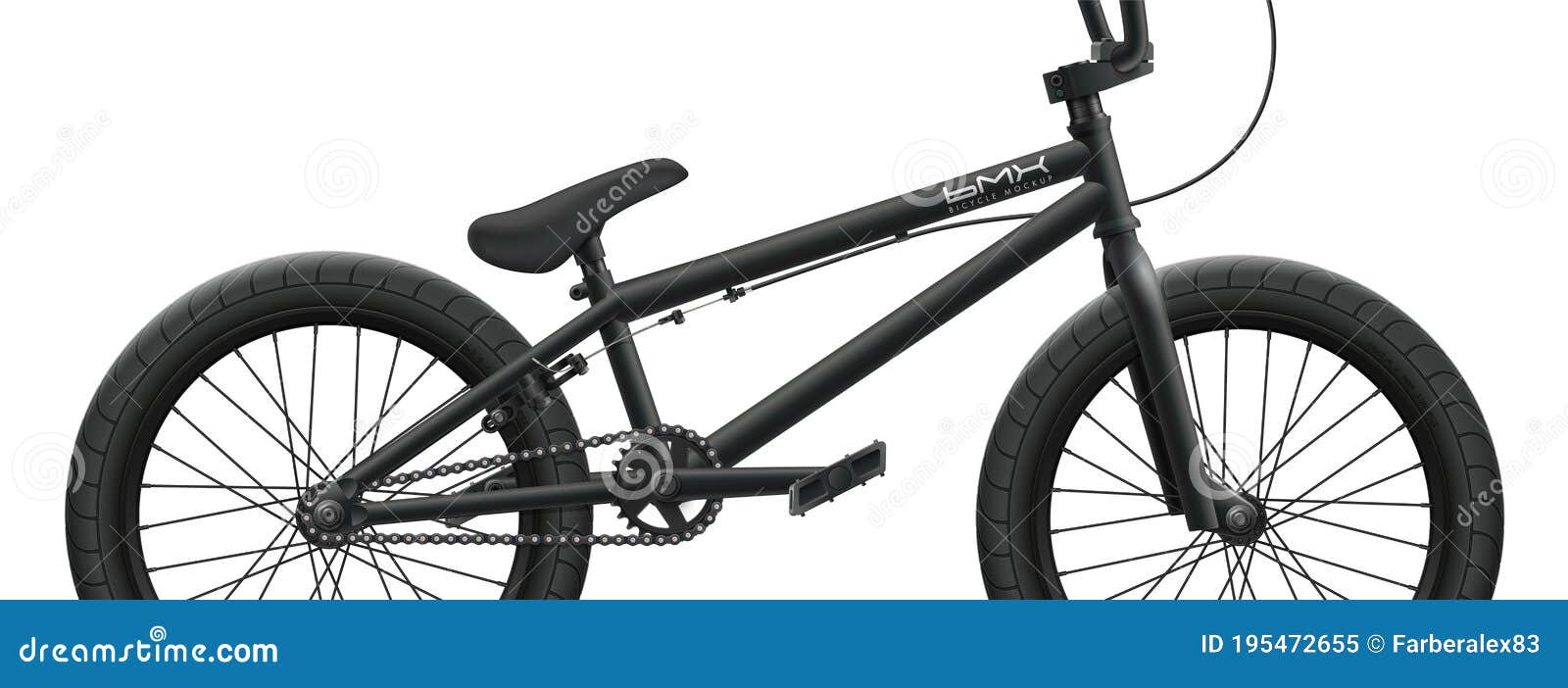 Hou op Soedan buste Zwarte Bmx Fiets Mockup Right Side Closeup Vector Illustratie -  Illustration of delen, schijf: 195472655