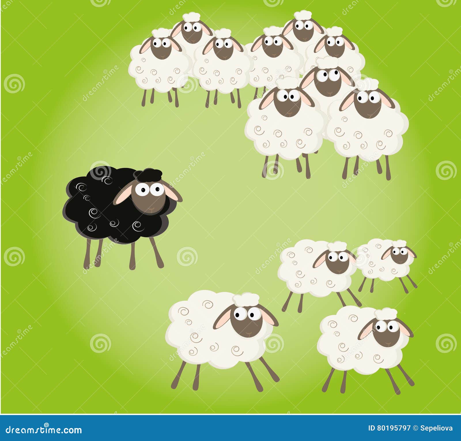 Zwarte Schapen in De Familie Vector Illustratie - Illustration of individueel, illustratie: 80195797 Zwarte Schapen In De Familie Vector Illustratie - Illustration Of Individueel, Illustratie: 80195797