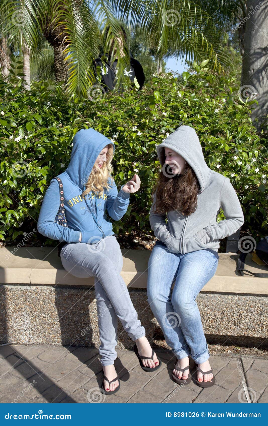 Zwei Jugendlichen, Die, Ein Junge Ausgelassen Sprechen Stockfoto - Bild