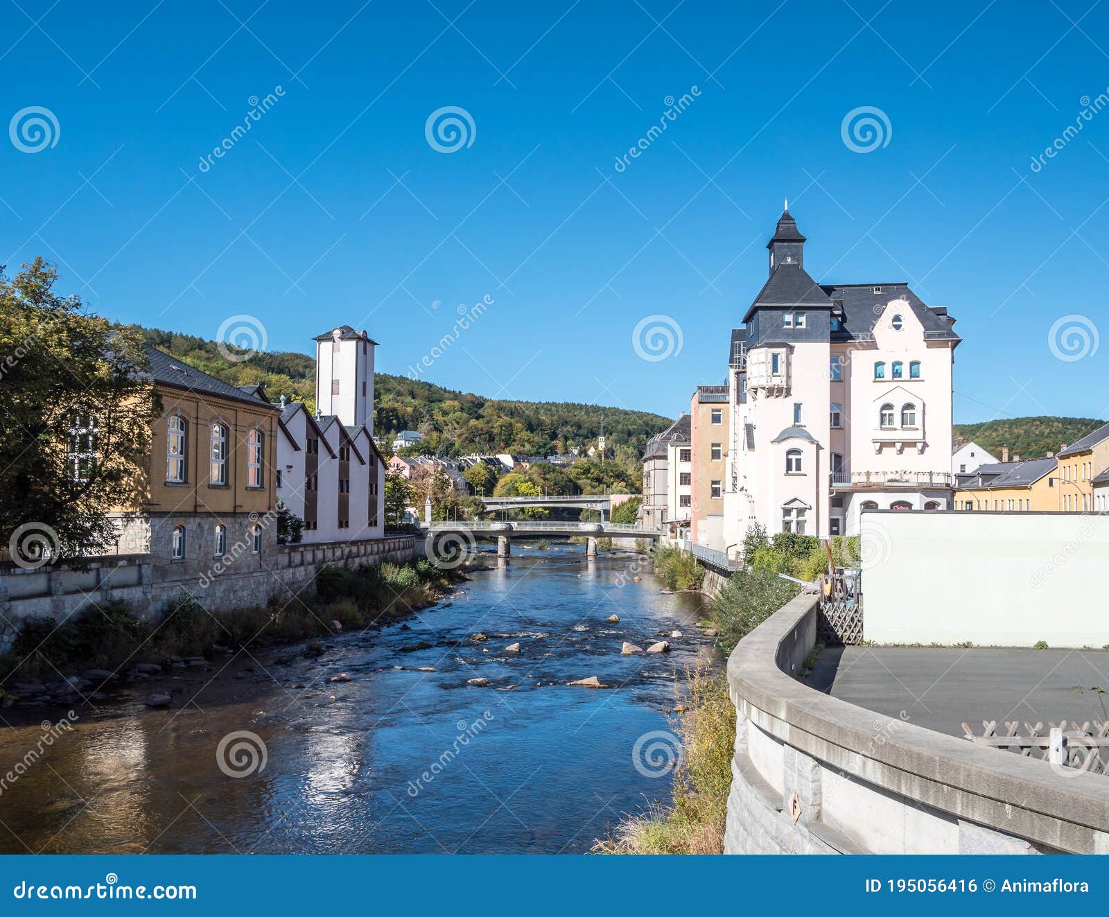 zwickauer mulde in aue in the erzgebirge in germany