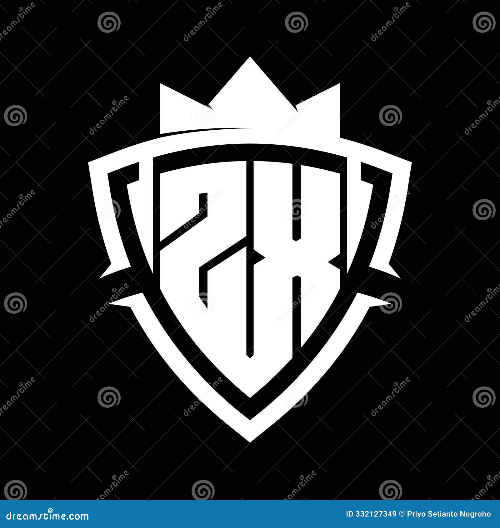 Monogram ZX Logo Design Graphic by Greenlines Studios
