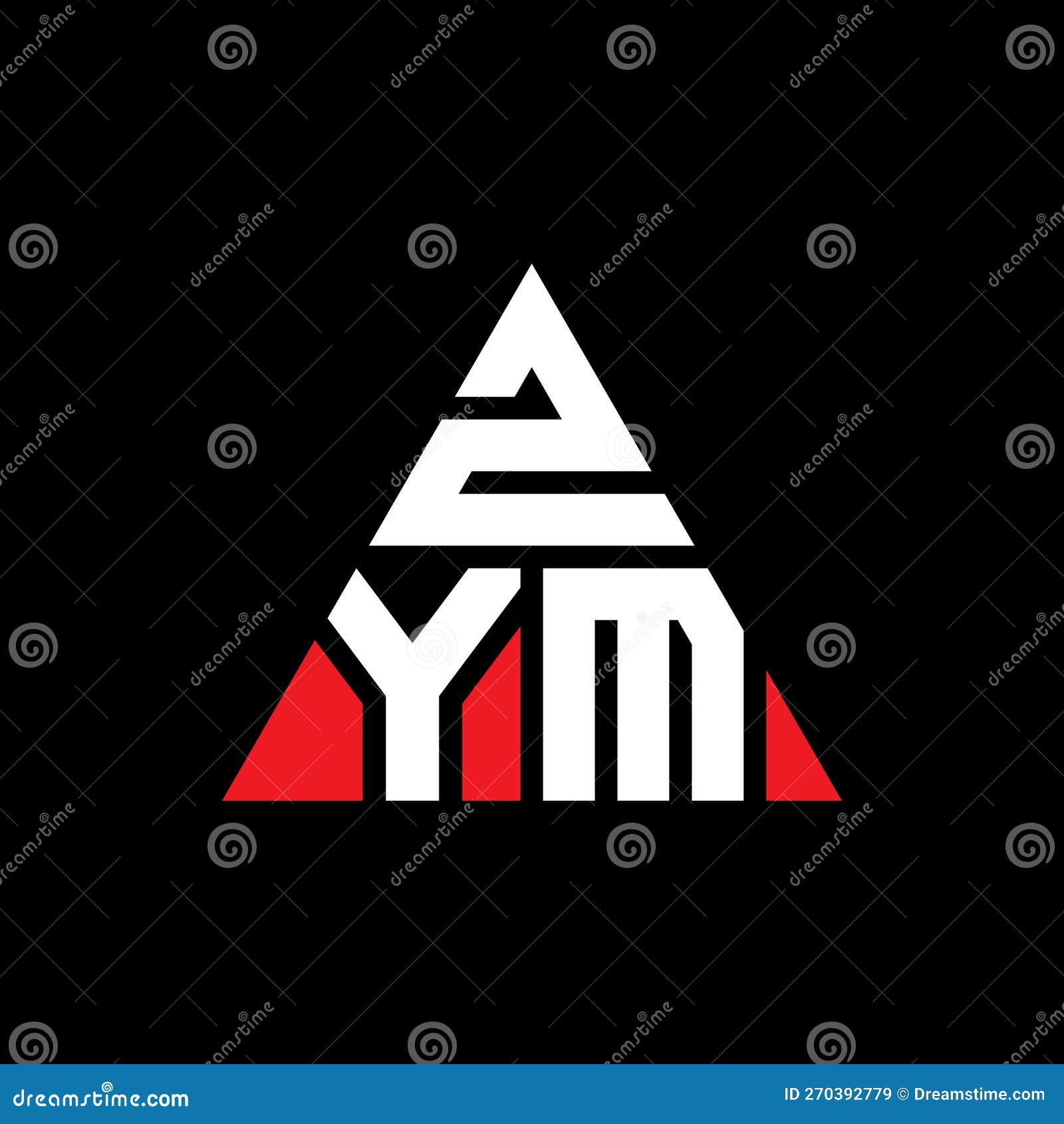 zym triangle letter logo  with triangle . zym triangle logo  monogram. zym triangle  logo template with red