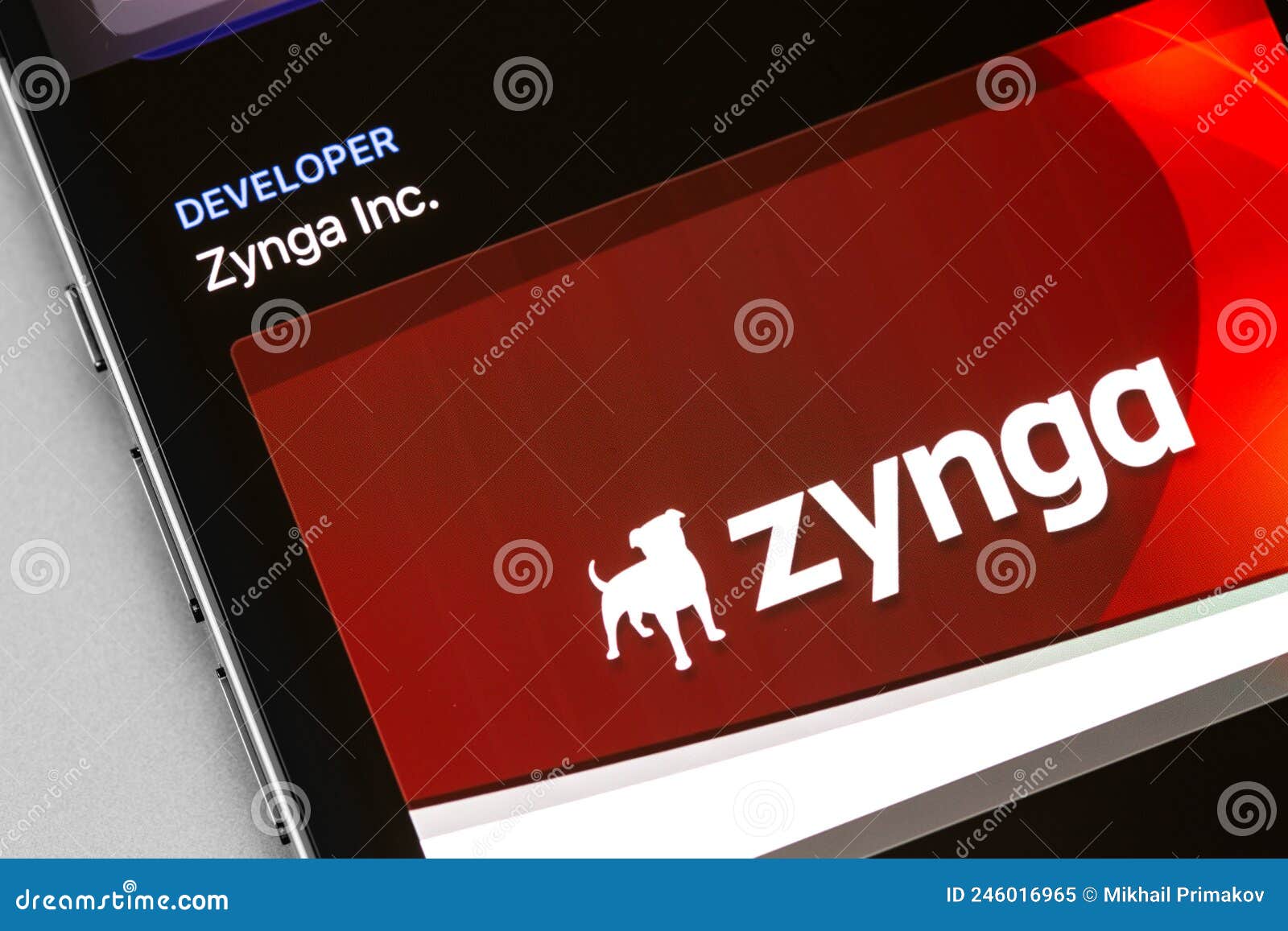 Zynga Game Developer Mobile App Editorial Image Image of phone, displayed 246016965